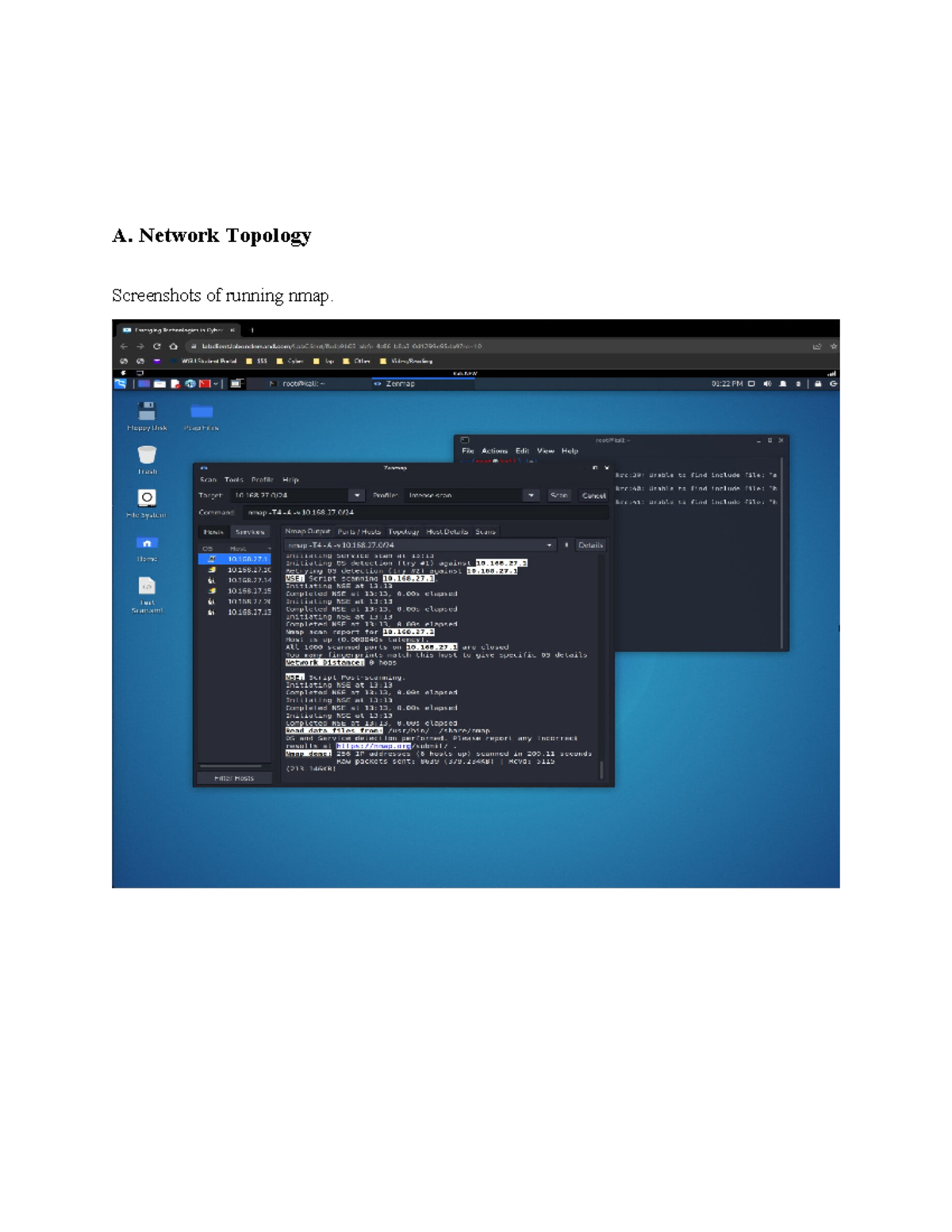 Task 1 - Task 1 C844 - A. Network Topology Screenshots Of Running Nmap ...