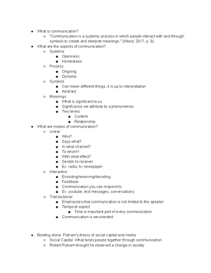 INTRO TO COMM NOTES 3 - Cornerstones of Verbal Communication ...