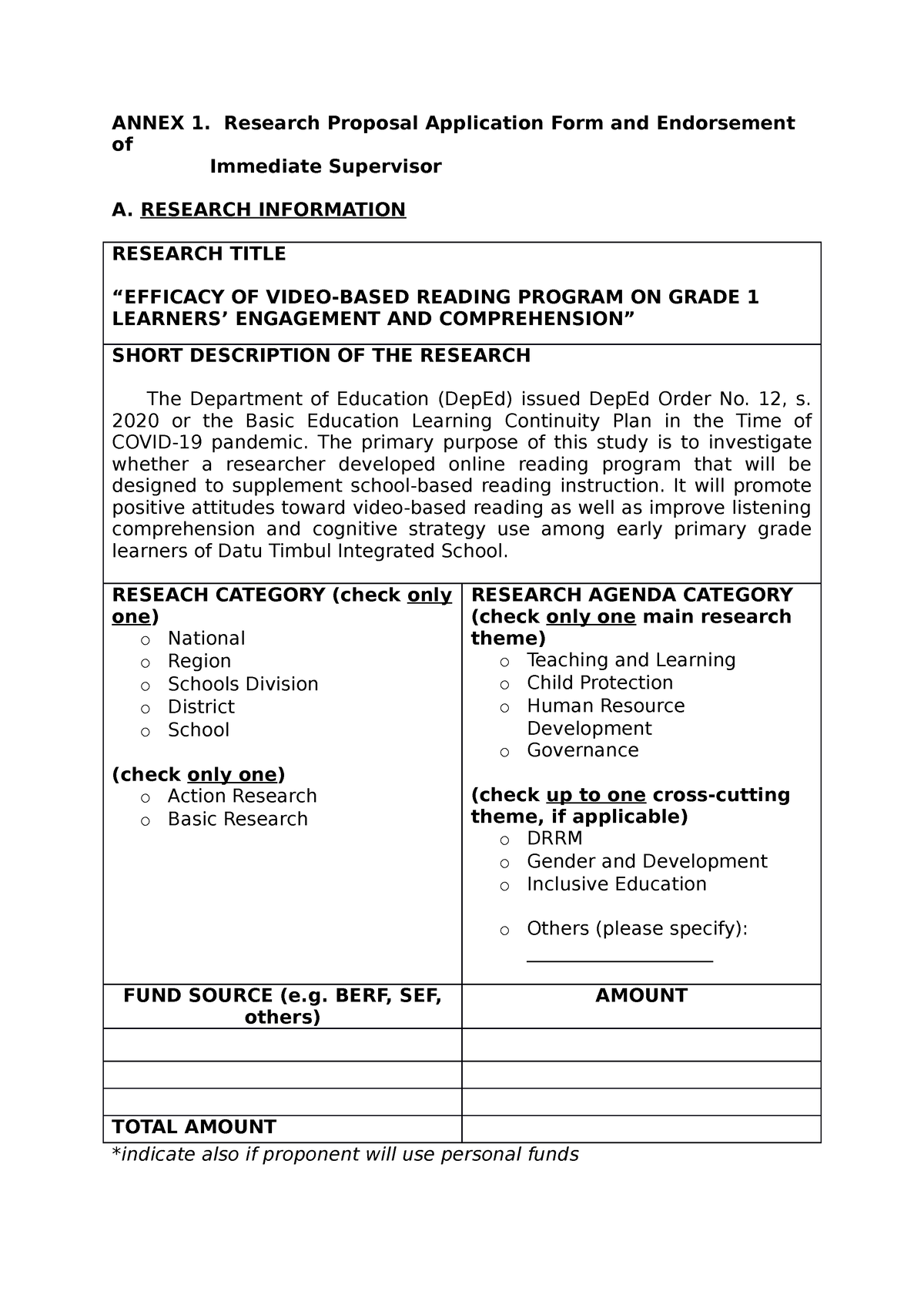 annex in research paper