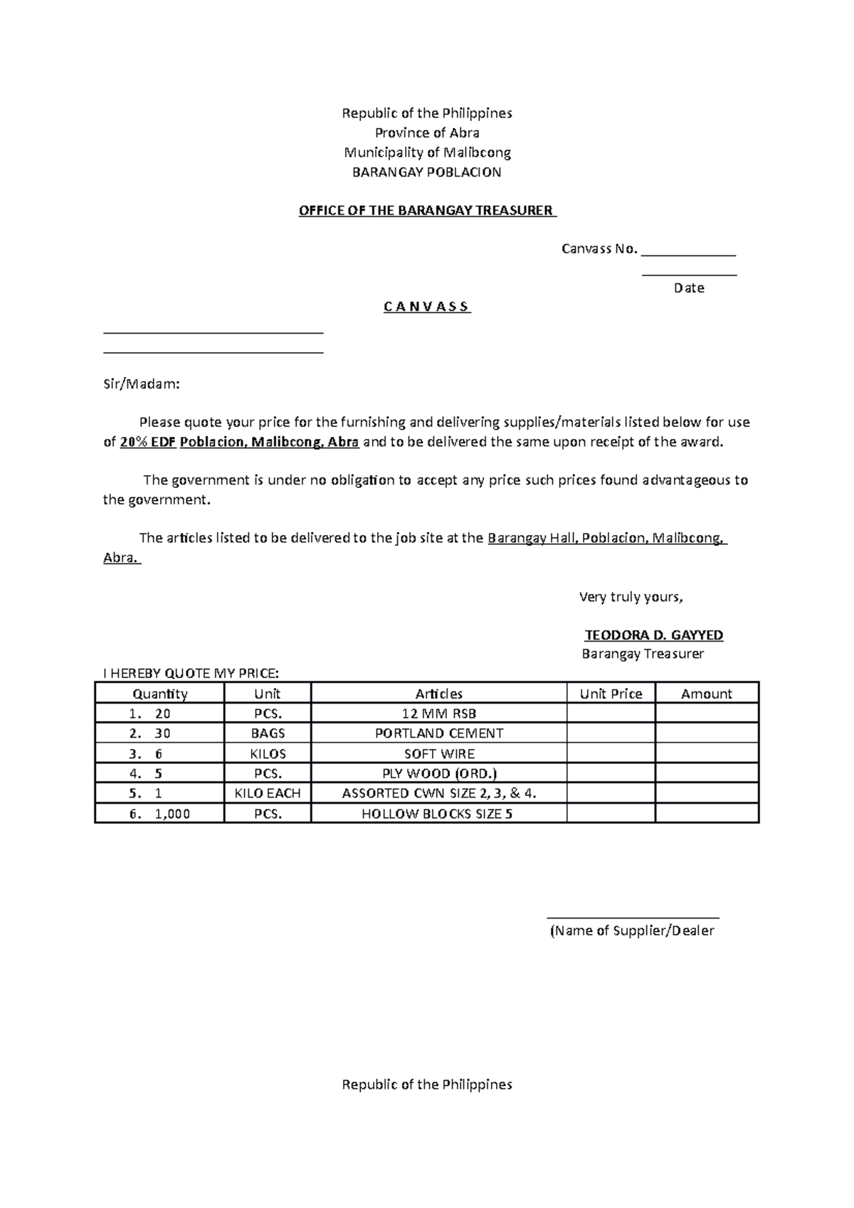 Canvass Form Latest - A basis through letters for the students, and ...