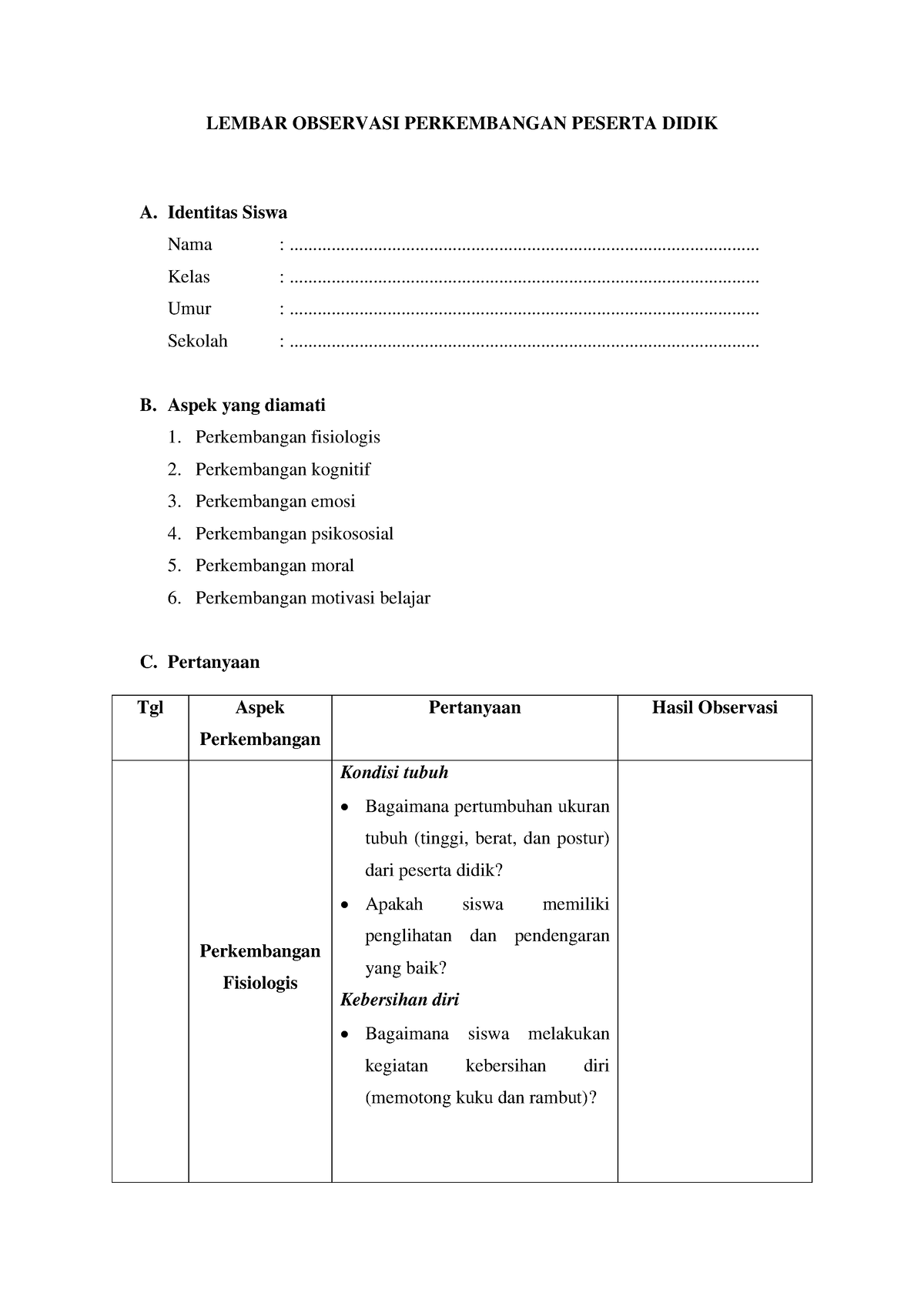 Dini Pebrianti-Panduan Observasi Kelompok 2 - LEMBAR OBSERVASI ...