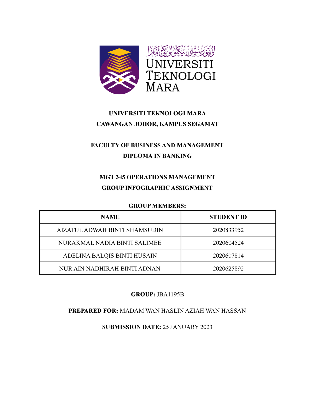 group assignment mgt345