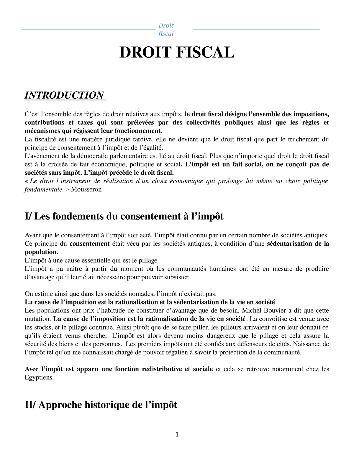 dissertation juridique droit fiscal