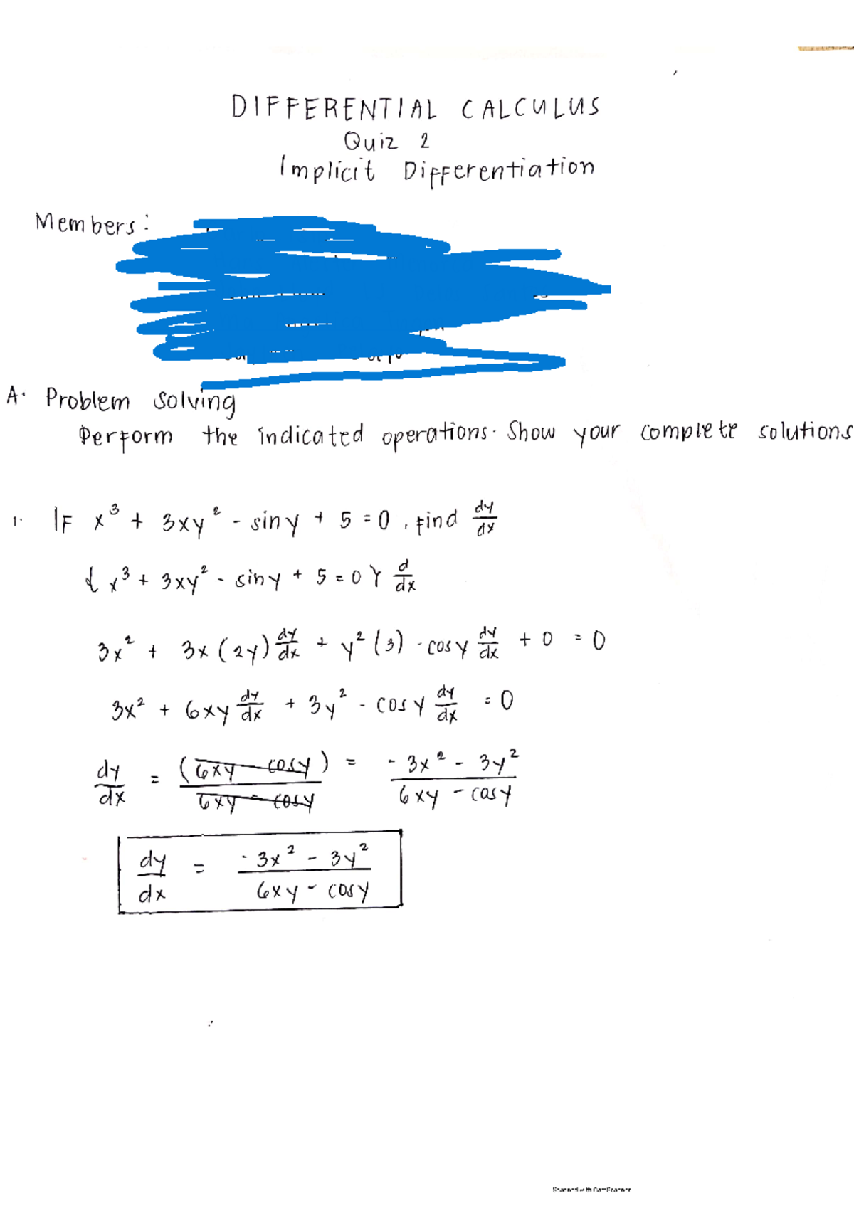 differential calculus problem solving