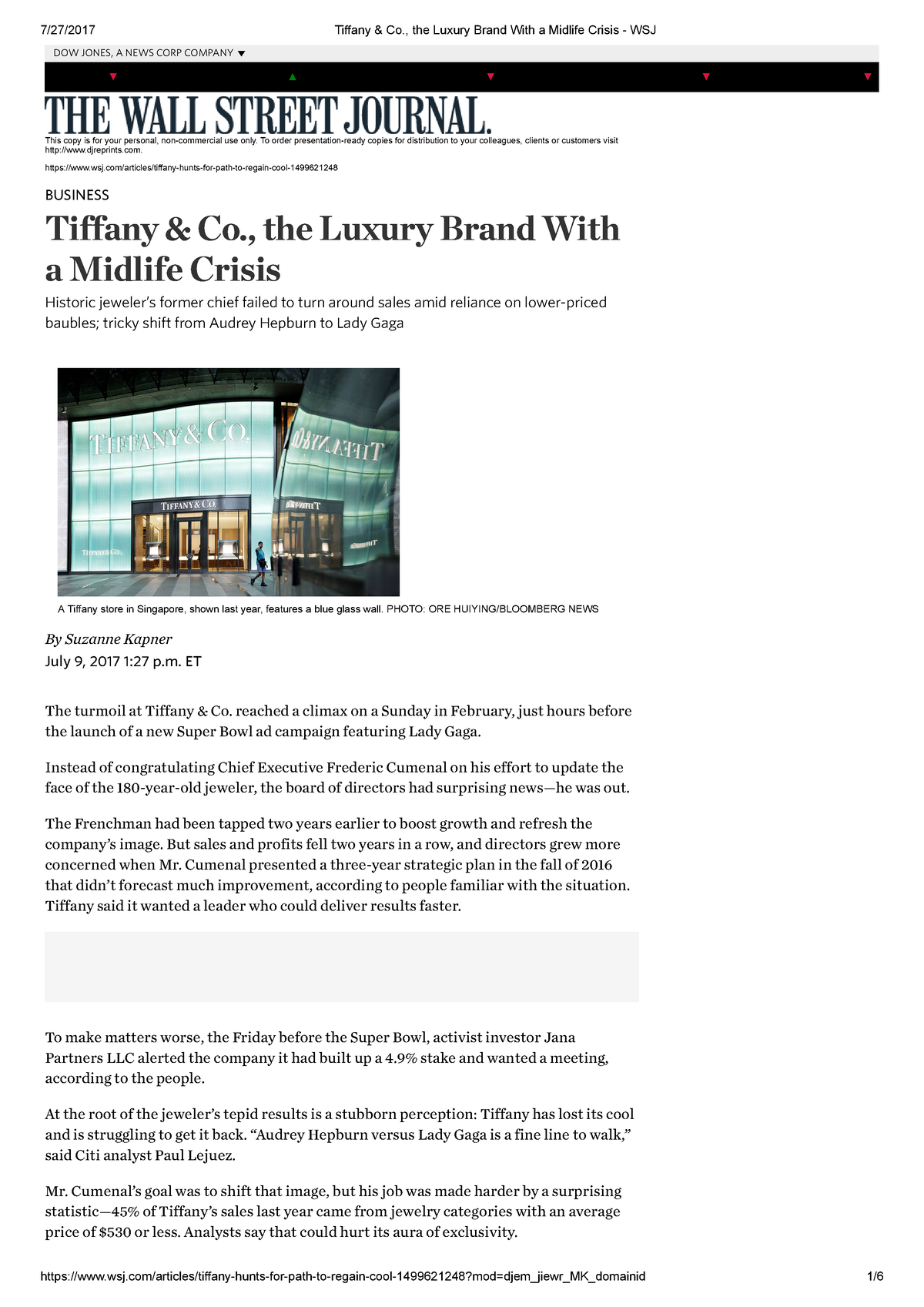 tiffany case study brand analysis