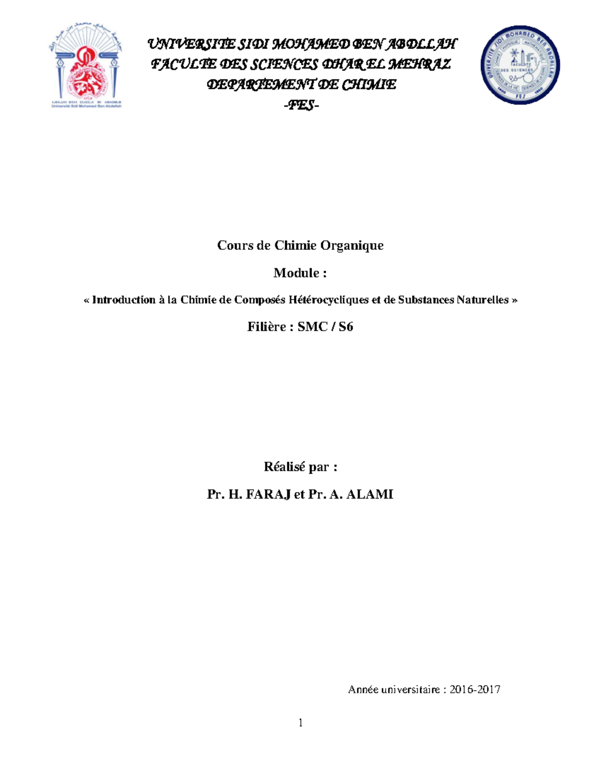 Cours Introduction Chimie Composés - UNIVERSITE SIDI MOHAMED BEN ...