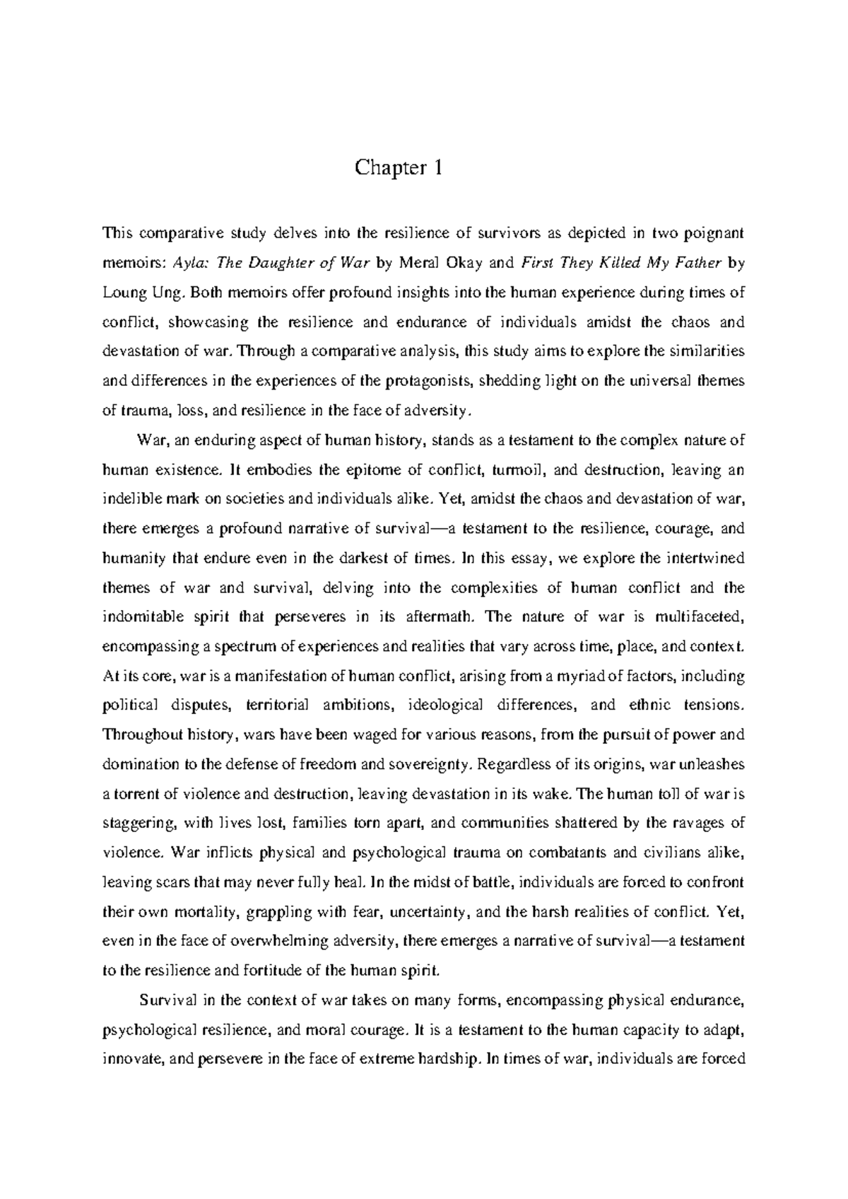 Ayshaa - Note - Chapter 1 This comparative study delves into the ...