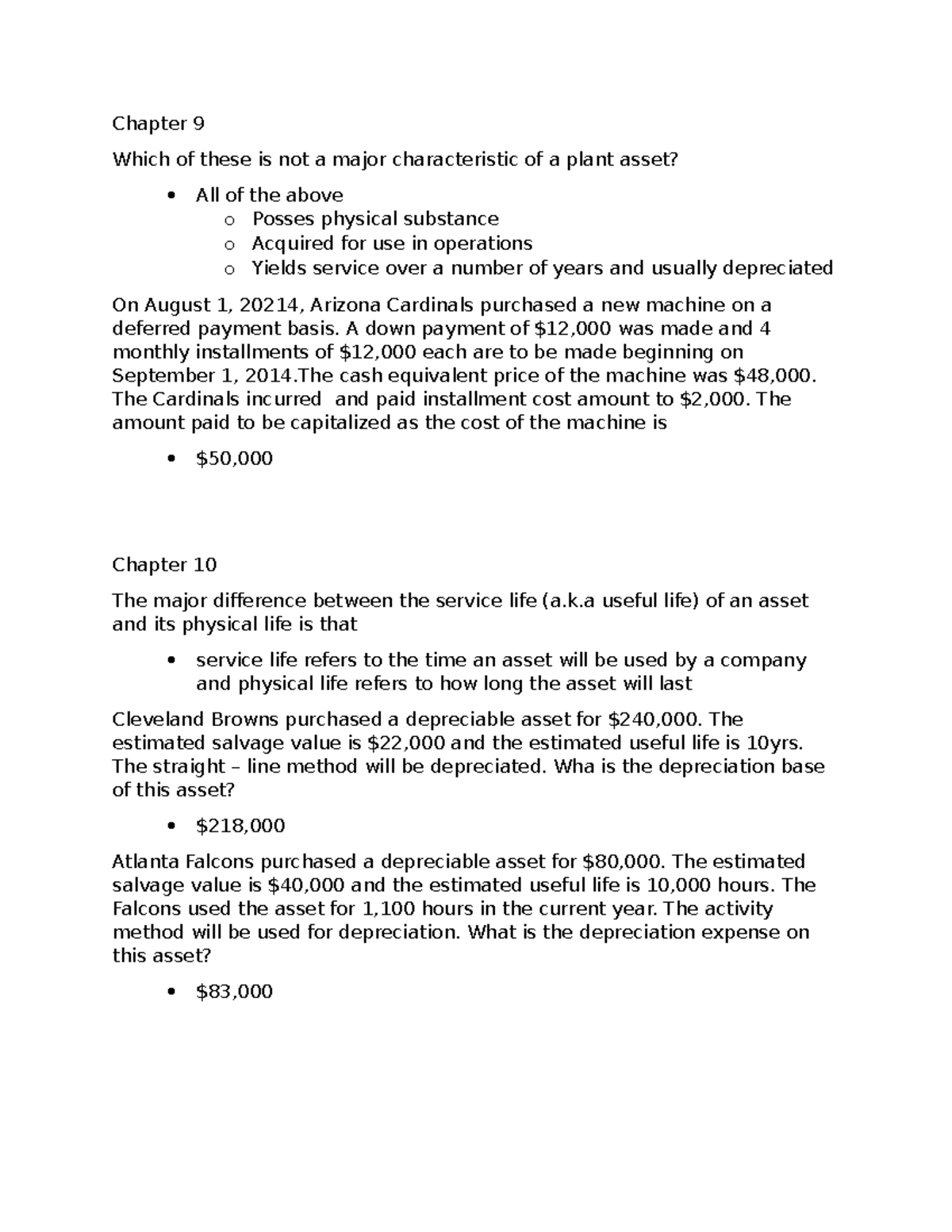 Acct 301 final review - Chapter 9 Which of these is not a major ...