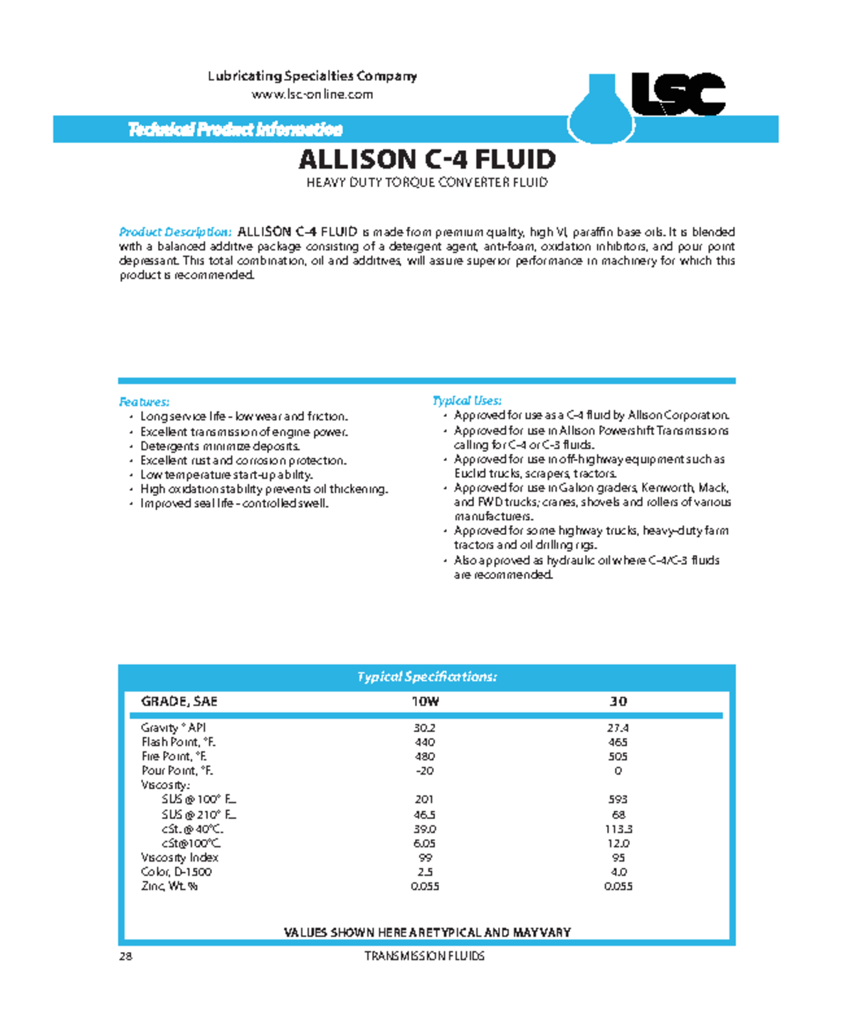 439175640- Allison-C4 - Lubricating Specialties Company lsc-online ...