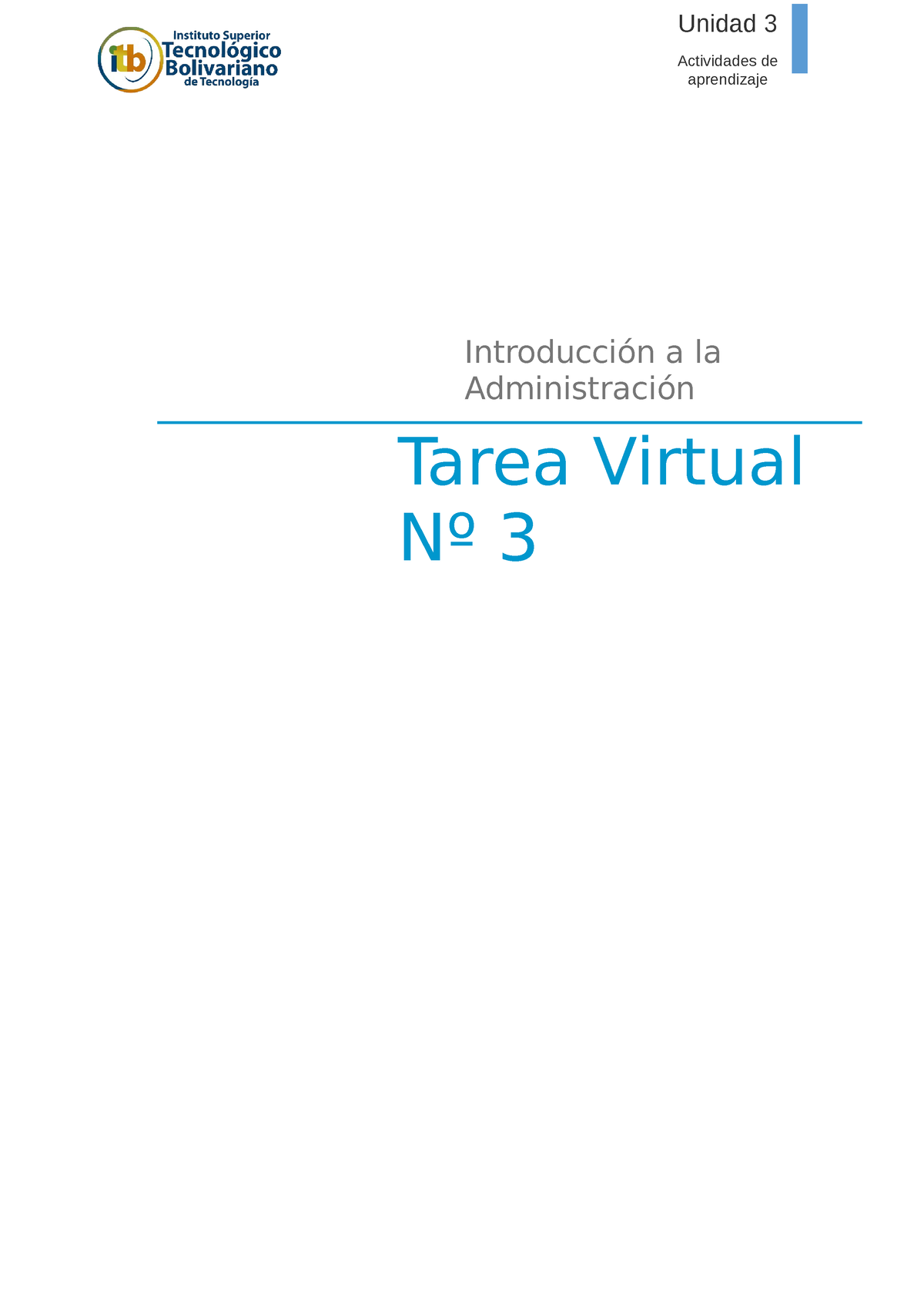 Taesemi - Tarea Virtual 3 - Unidad 3 Actividades De Aprendizaje ...