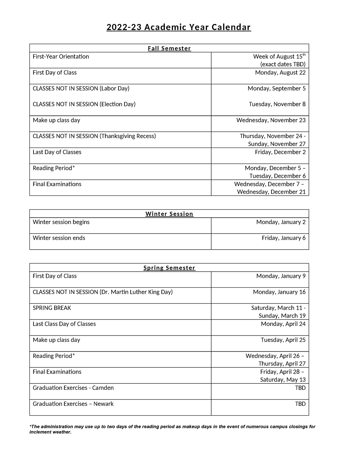 Academic Year Calendar 2025-25 Printable