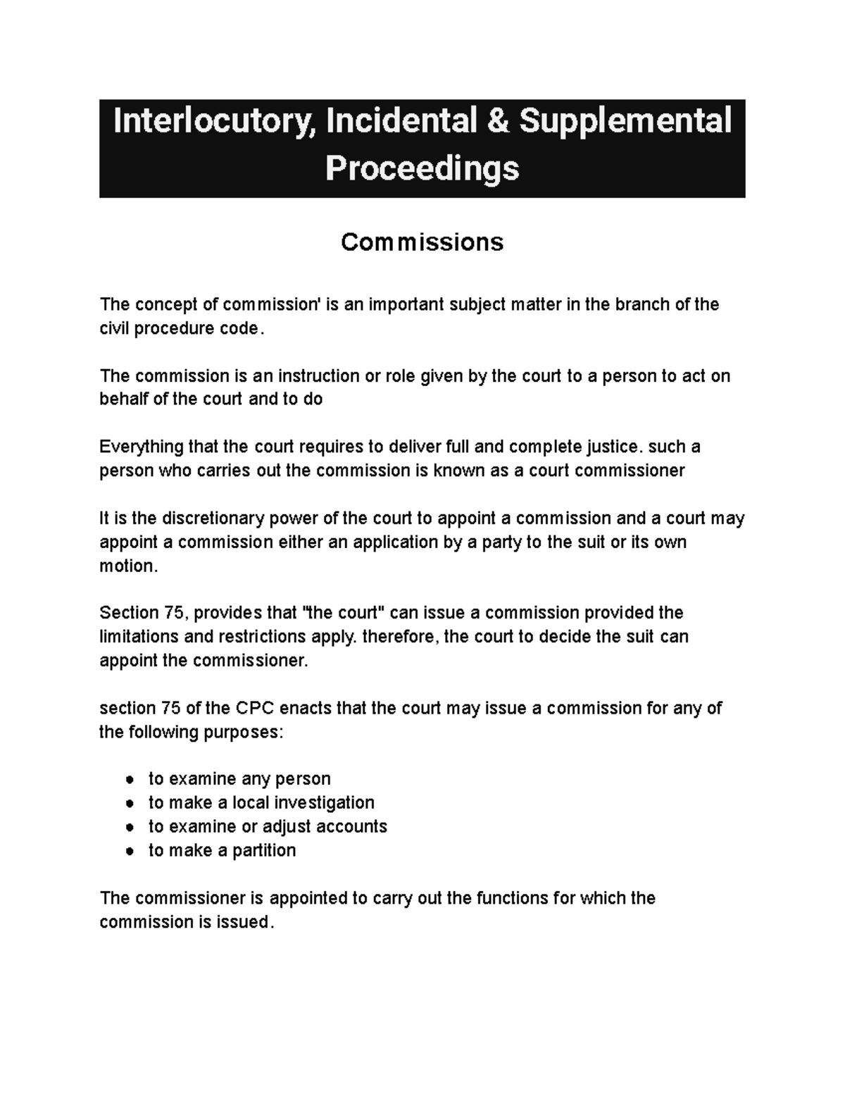 interlocutory-incidental-supplemental-proceedings-in-civil-procedure