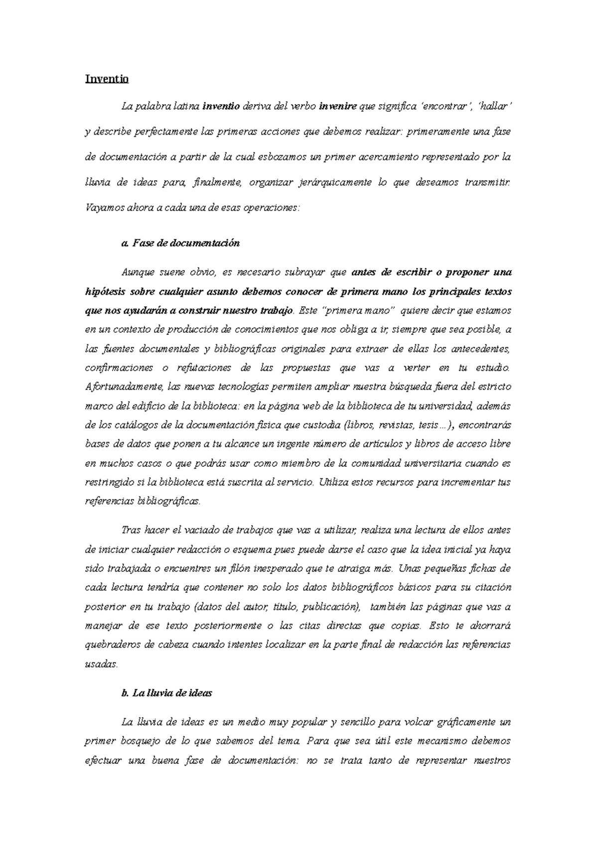 Inventio - ,,,,,,,,, - Inventio La palabra latina inventio deriva del ...