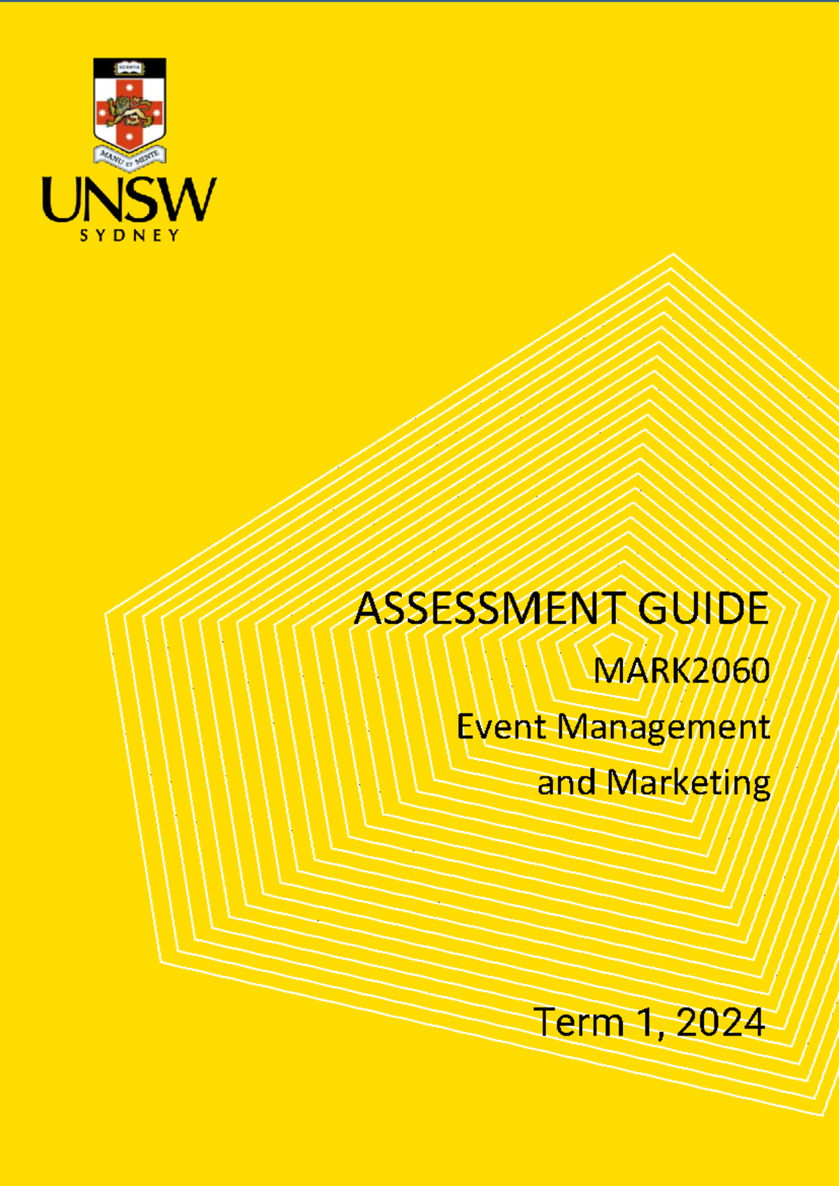 MARK2060 Assessment Guide 2024 - ASSESSMENT GUIDE MARK 2060 Event ...