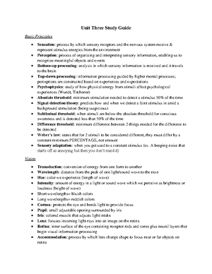 AP Psychology Unit 3 - AP Psych Notes - Unit Three Study Guide Basic ...