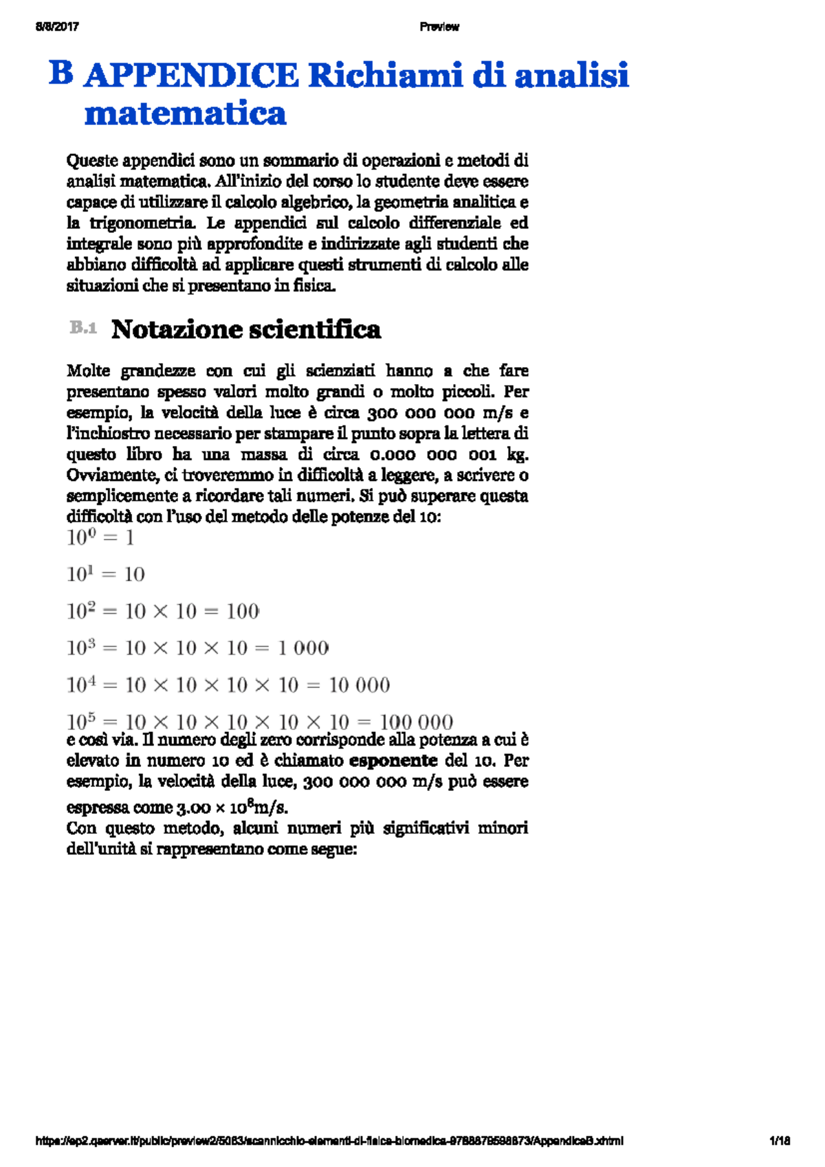 Appendice B Nozioni Utili - Scienze Infermieristiche - Uniroma1 - Studocu