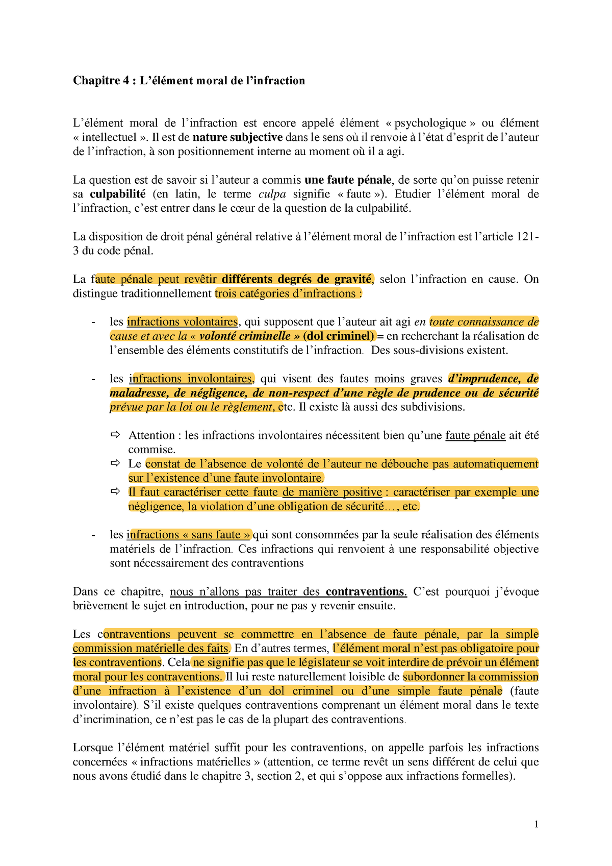 qu'est ce qu'une infraction dissertation