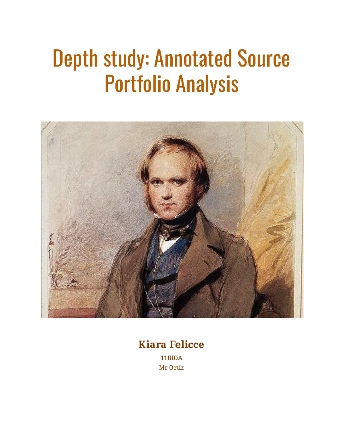 Bio depth study - bio notes - Depth study: Annotated Source Portfolio ...