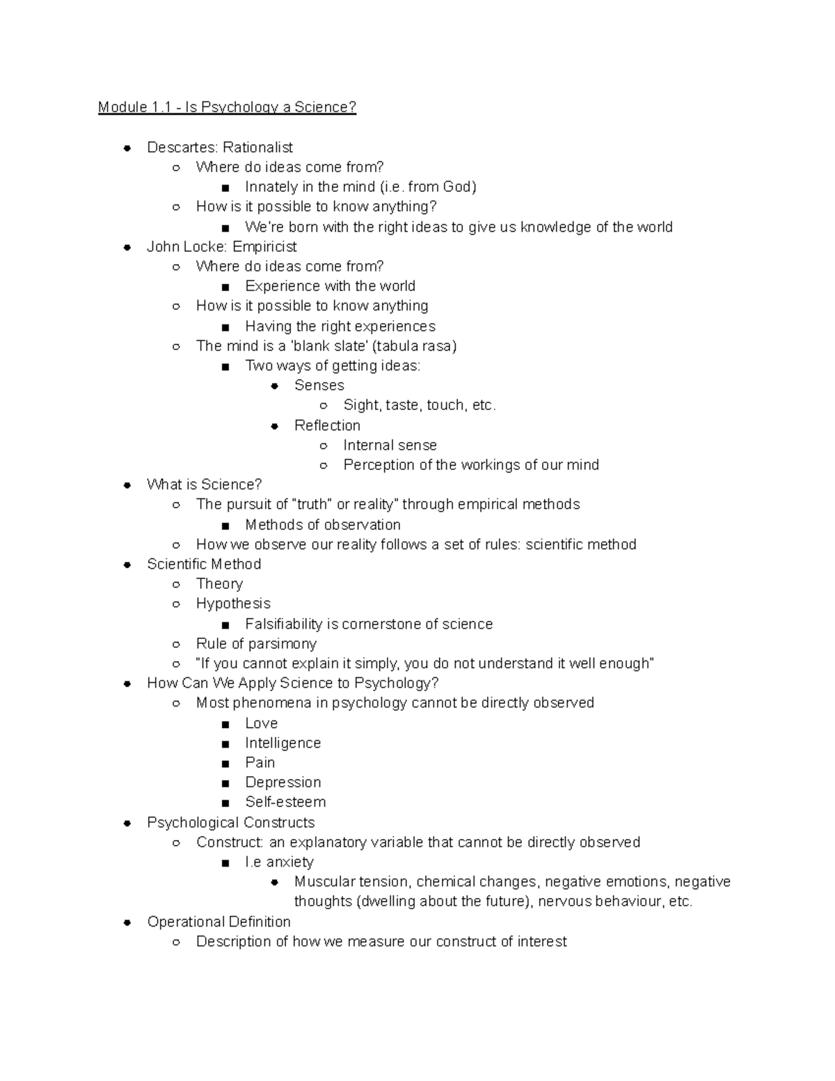 Week 1 - Psychology as a Science - Module 1 - Is Psychology a Science ...
