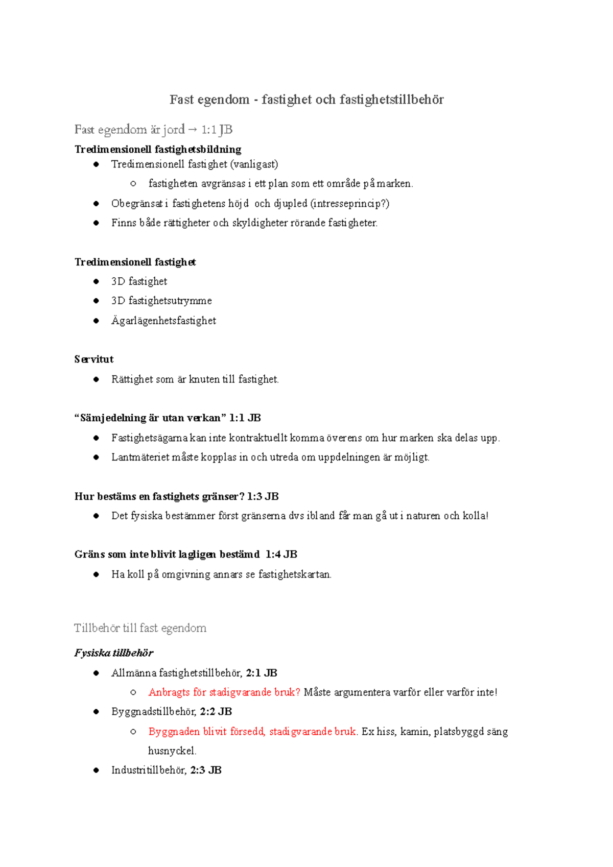 Fast egendom - fastighet och fastighetstillbehör - Fast egendom ...