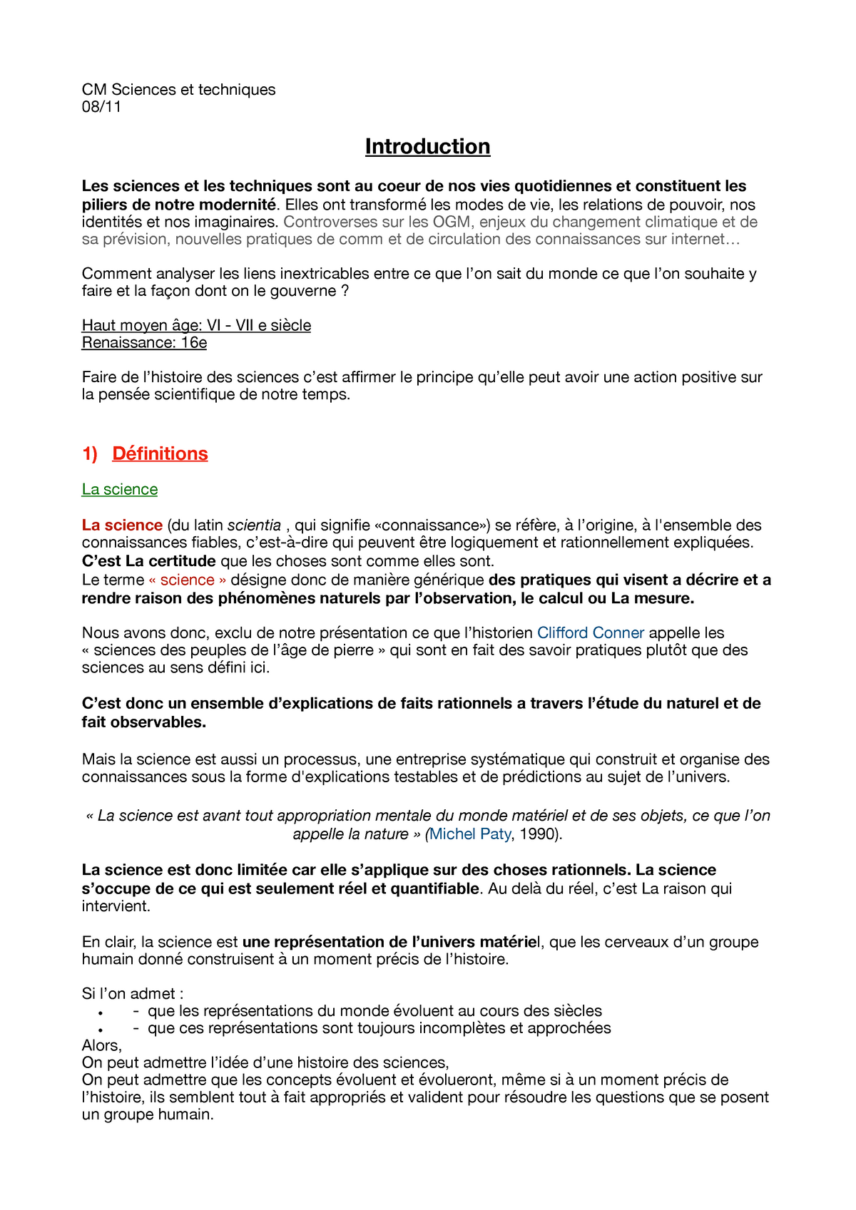 dissertation sur la science et la technique