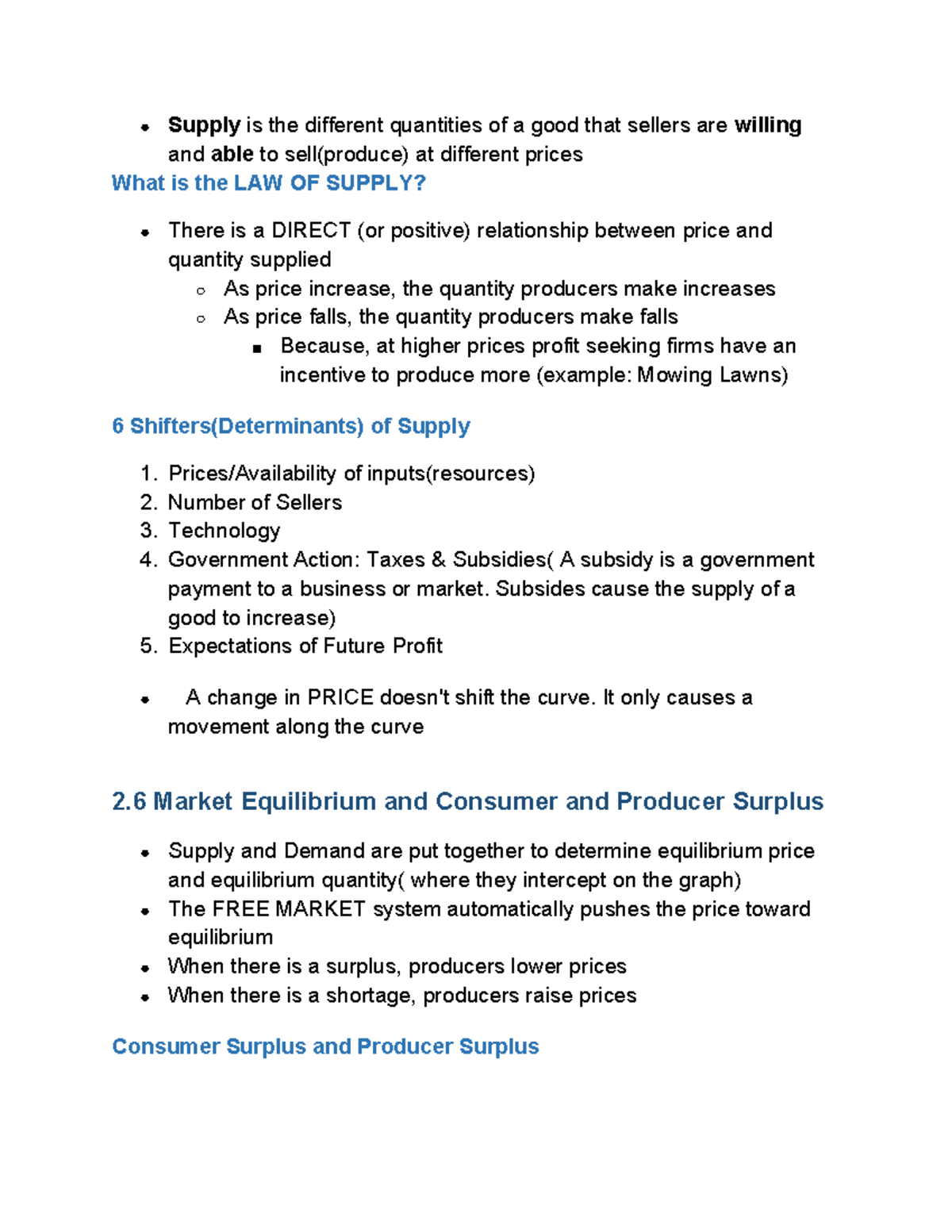 Unit 2 topic supply - Supply is the different quantities of a good that ...