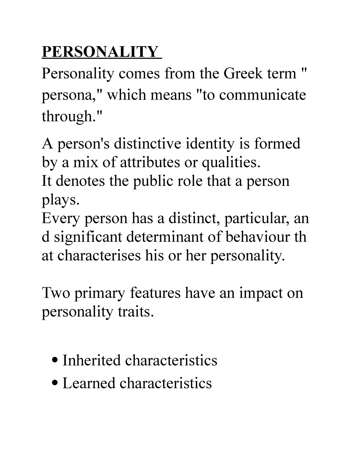 personality-organizational-behaviour-uok-studocu