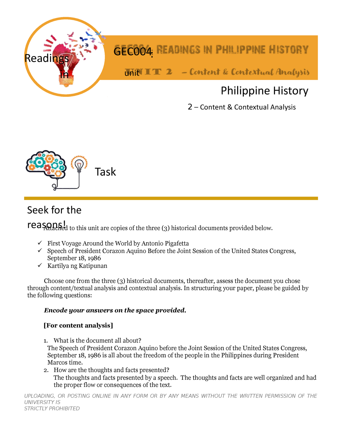 RIPH - Module 2 - Activities Vicente, Stifhanie - GEC004: unit Readings ...