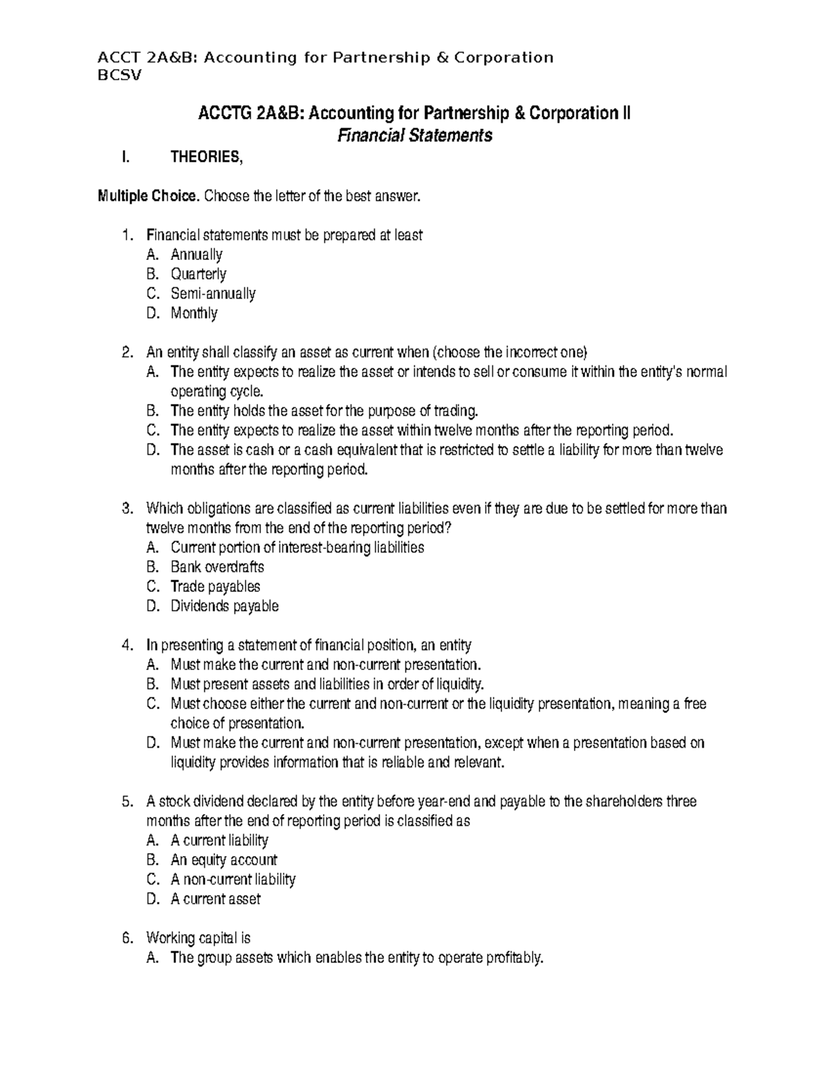 7-ACCT-2A B-Financial-Statements - BCSV ACCTG 2A&B: Accounting For ...