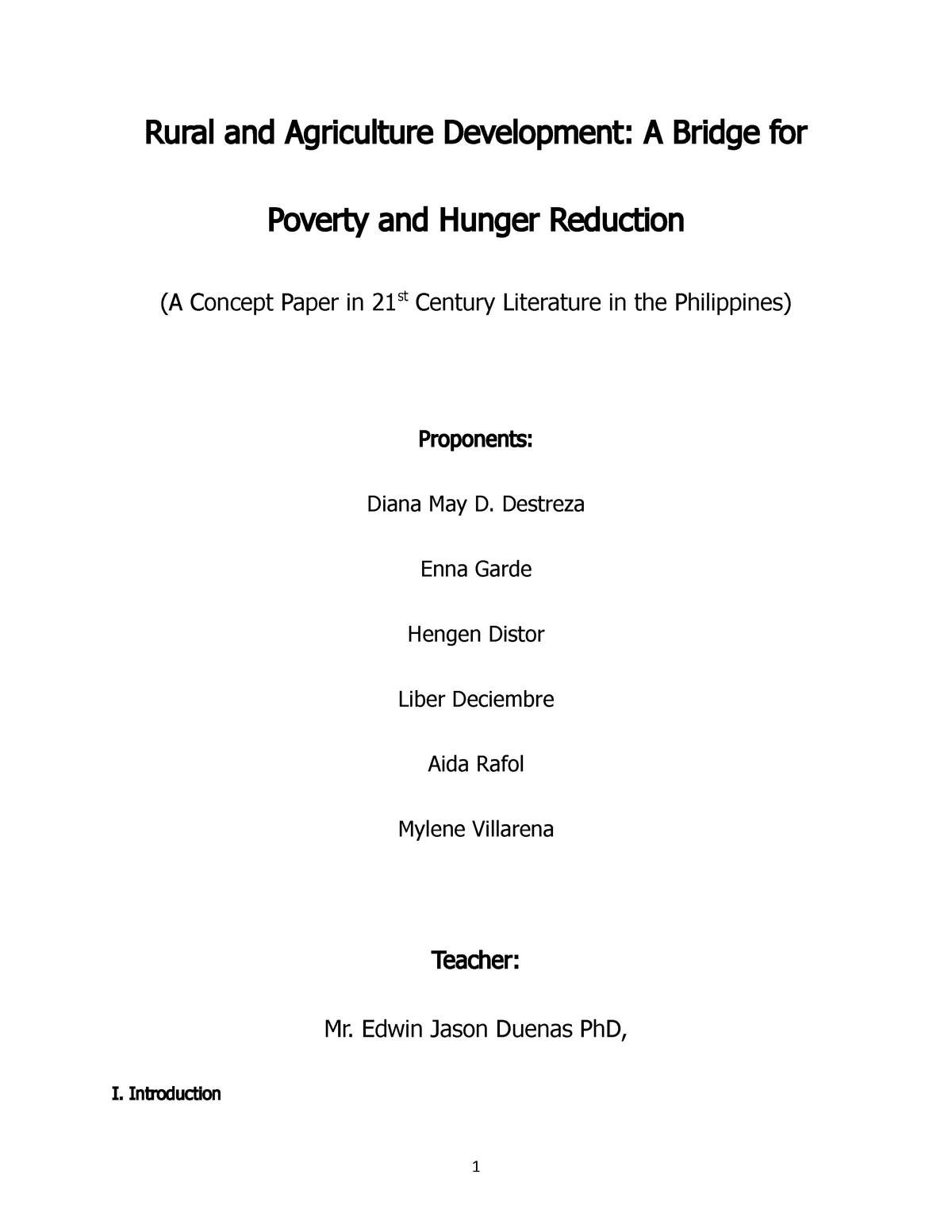 poverty reduction research paper