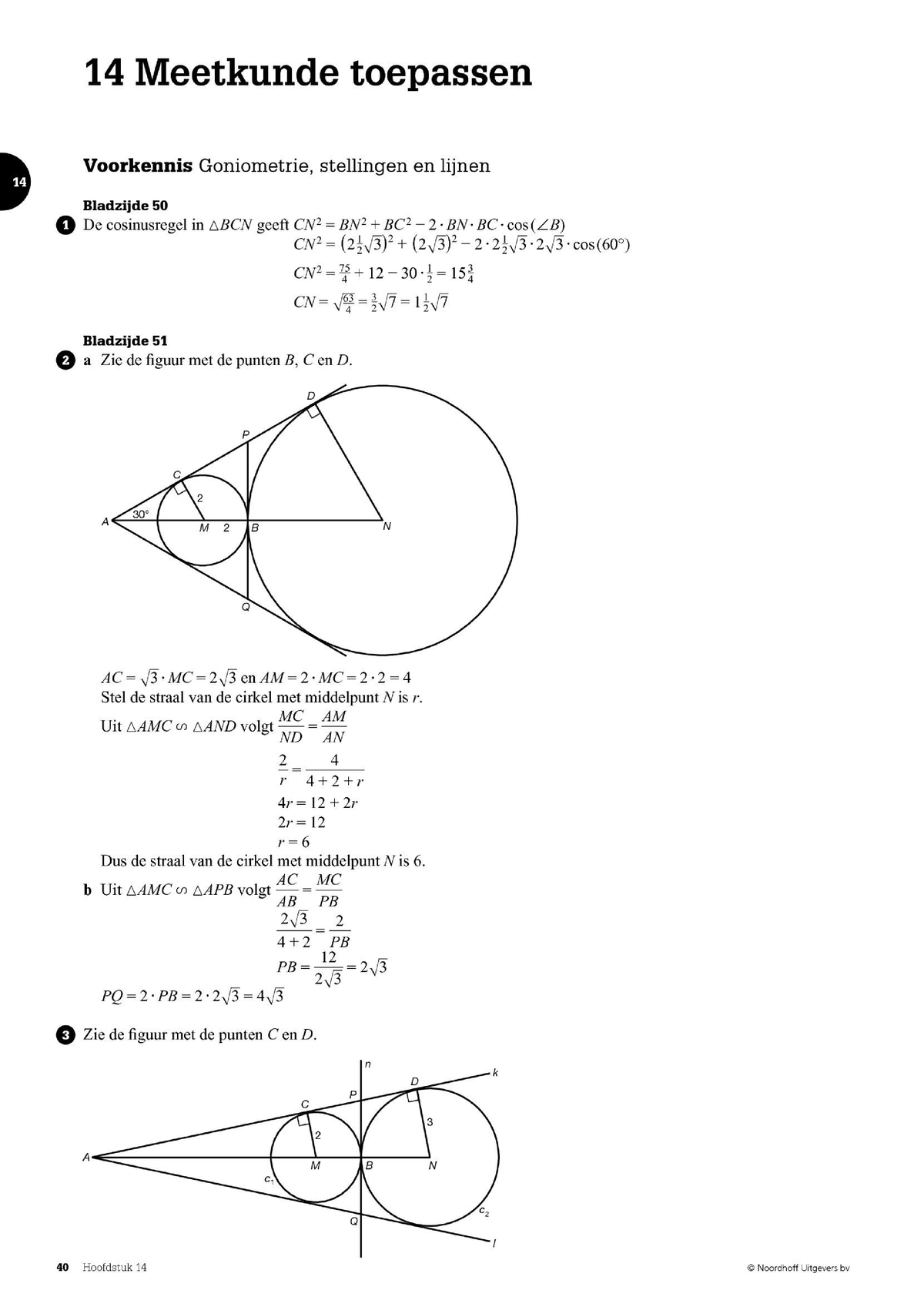 Uitwerkingen H14 Meetkunde Toepassen - Wiskunde B - Studeersnel