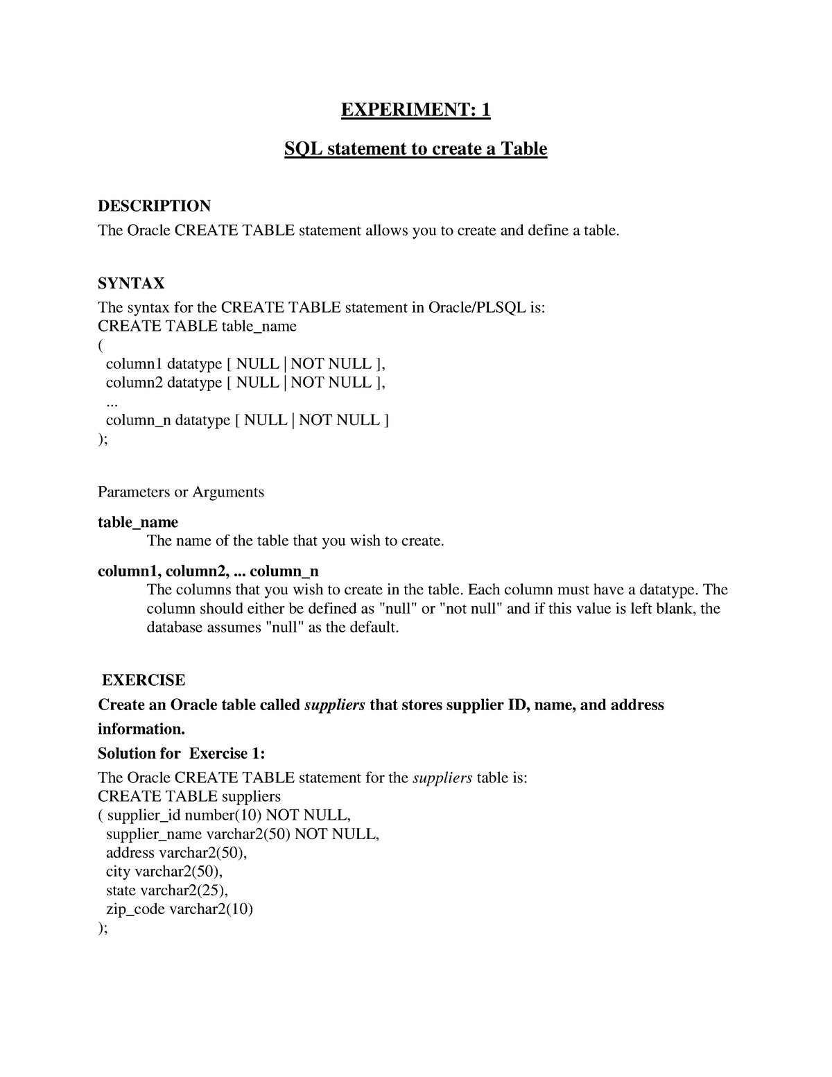 exp-1-and-2-experiment-1-sql-statement-to-create-a-table-description