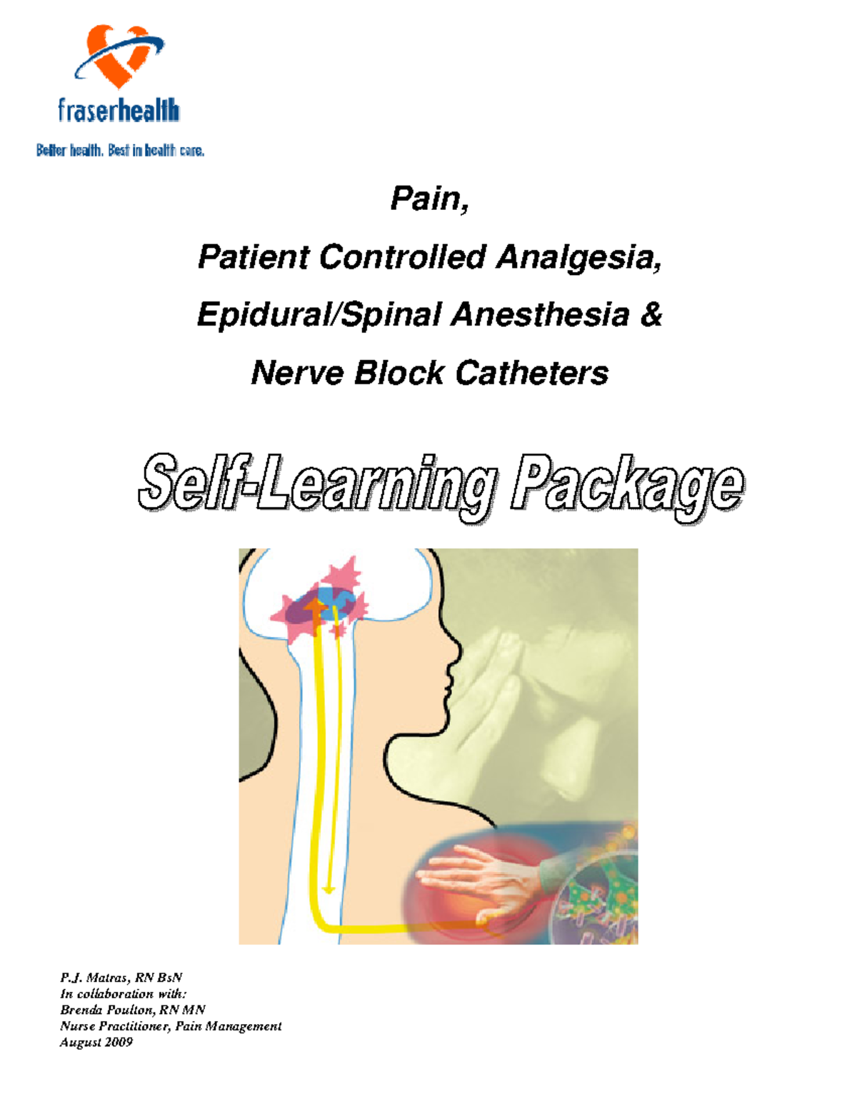 S 3 Pain Management SelfLearning Package Pain, Patient Controlled