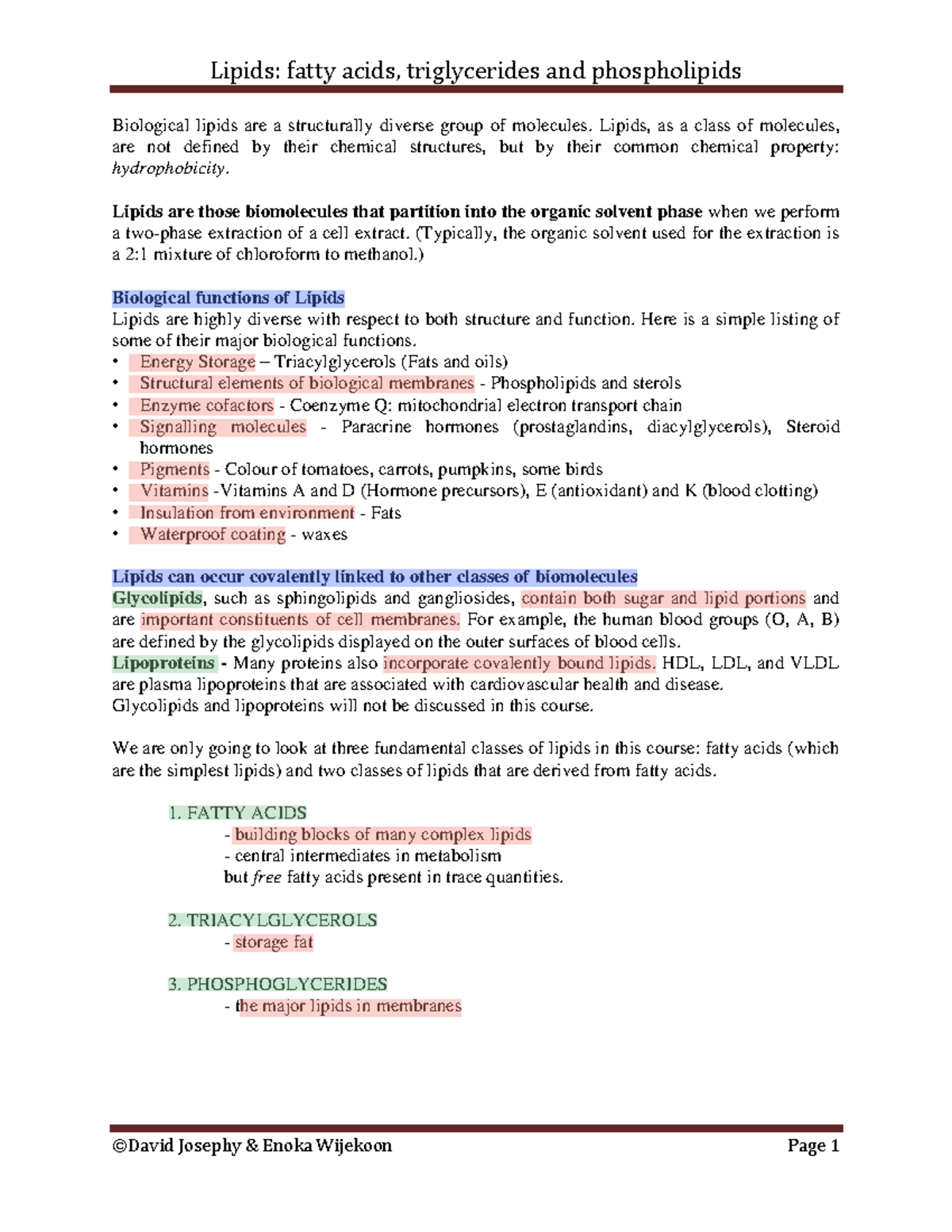 Lipids - Biological Lipids Are A Structurally Diverse Group Of ...