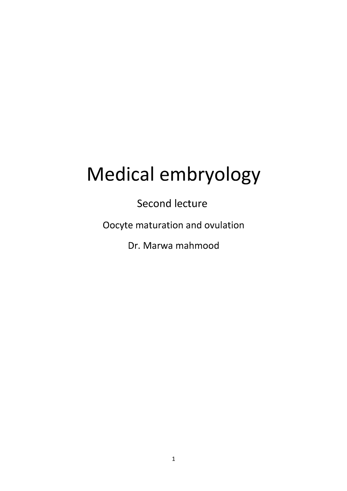 Medical Embryology 3 - Faculty Of Medicine - Medical Embryology Second ...