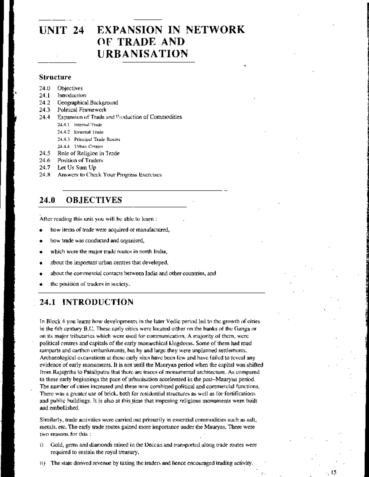 Unit-24 - UNIT 24 EXPANSION IN NETWORK OF TRADE AND URBANISATION ...