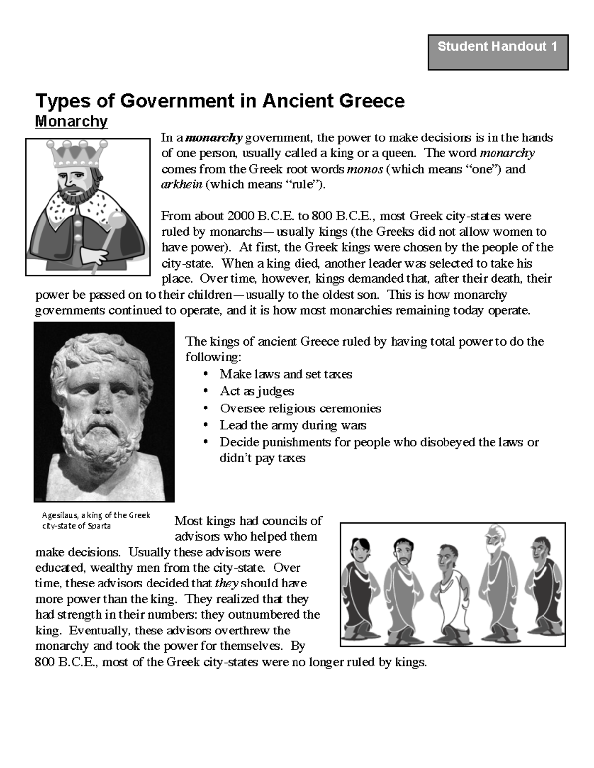 Forms of Governments Article Types of Government in Ancient Greece