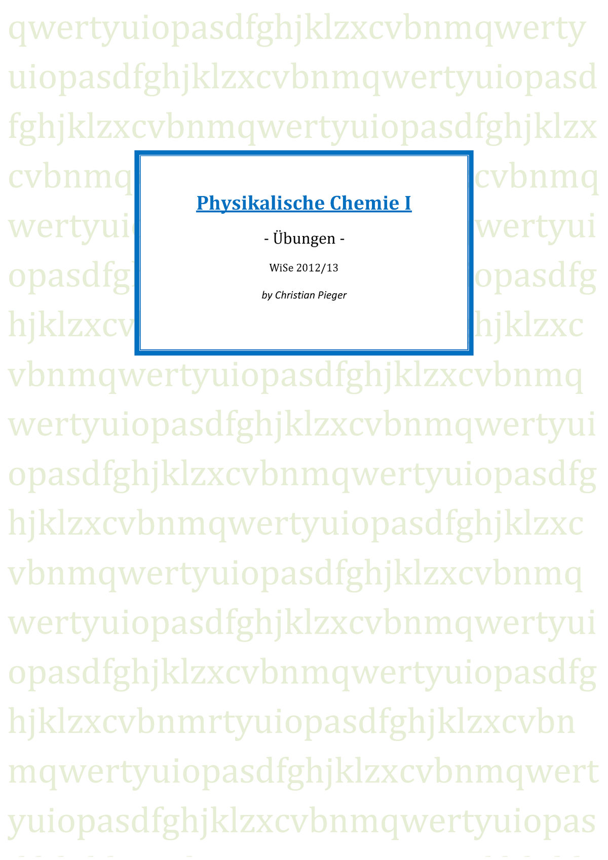 Zusammenfassung Physikalische Chemie: Komplett ...