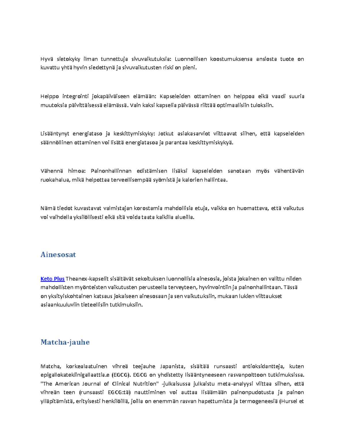 Theanex pdf pages 3 hyv sietokyky ilman tunnettuja sivuvaikutuksia