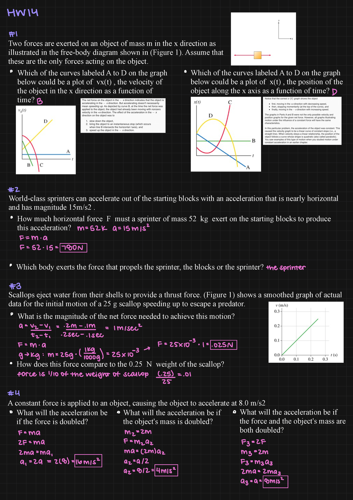 PHYS Homework EXAM 2 - Which of the curves labeled A to D on the graph ...