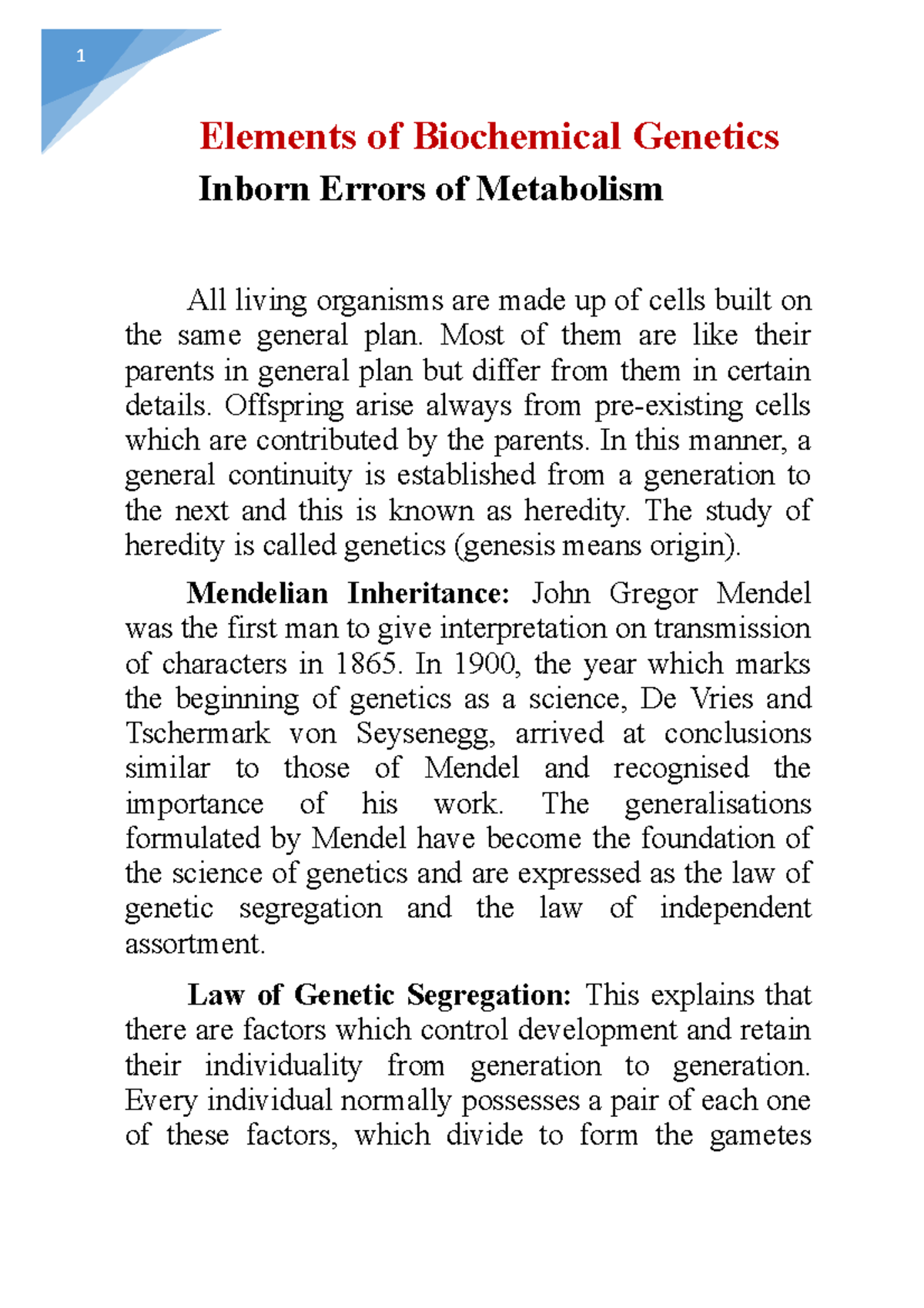 Elements of biochemical genetics - Elements of Biochemical Genetics ...