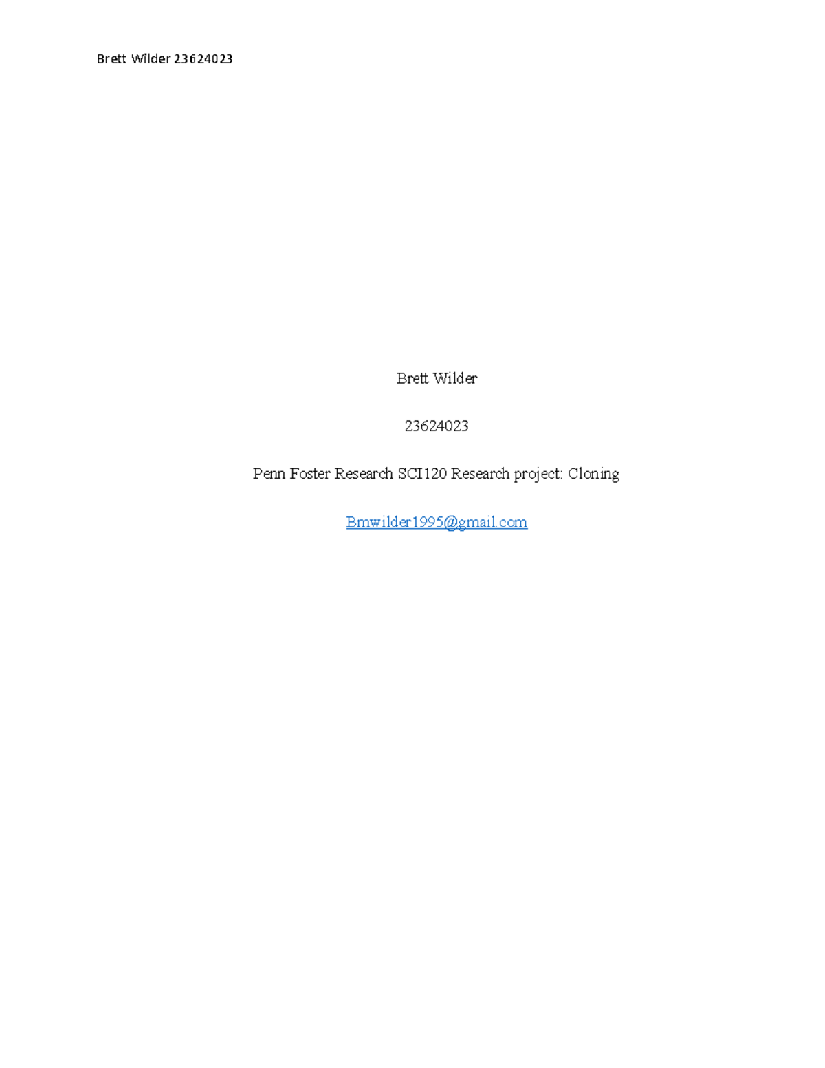 Brett Wilder ^N23624023 Essay Brett Wilder 23624023 Penn Foster