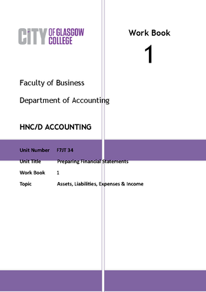 Topic 6 - Assignments - School of Business Department of Accounting HNC ...