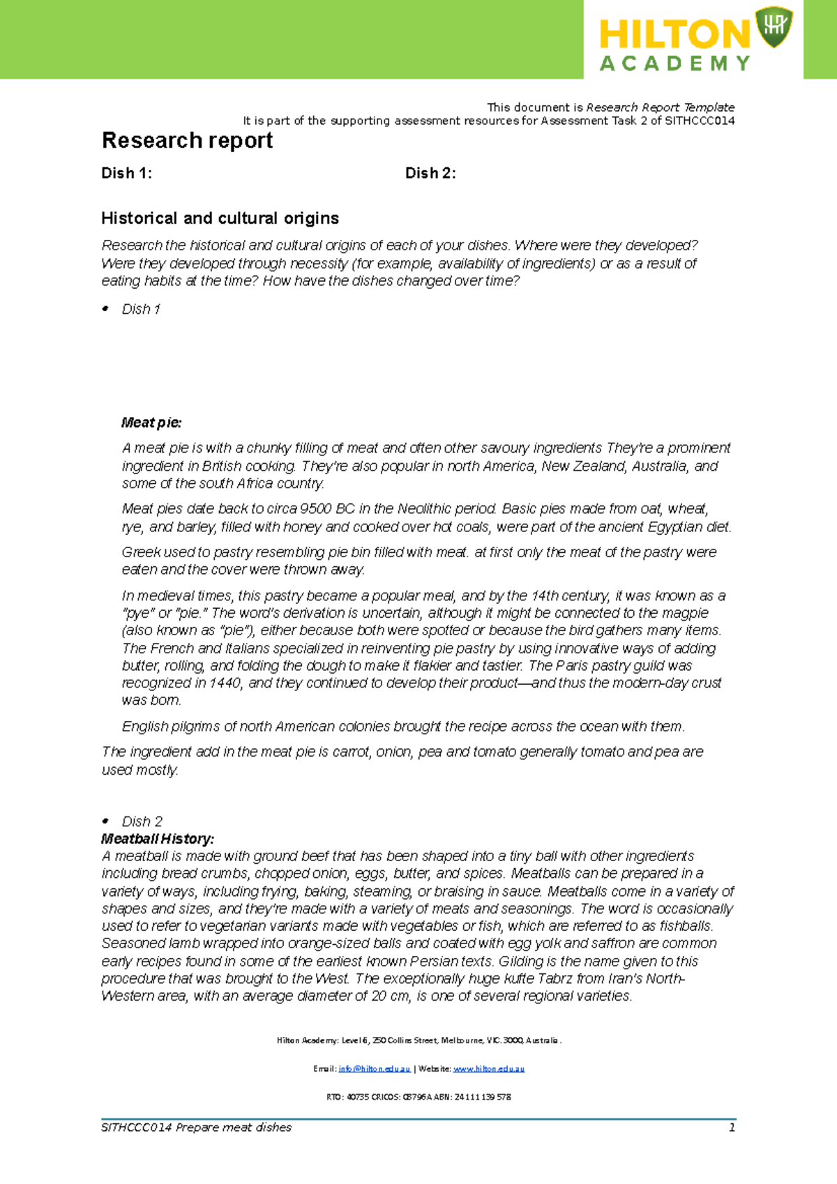 Research Report Template (3) - This document is Research Report ...