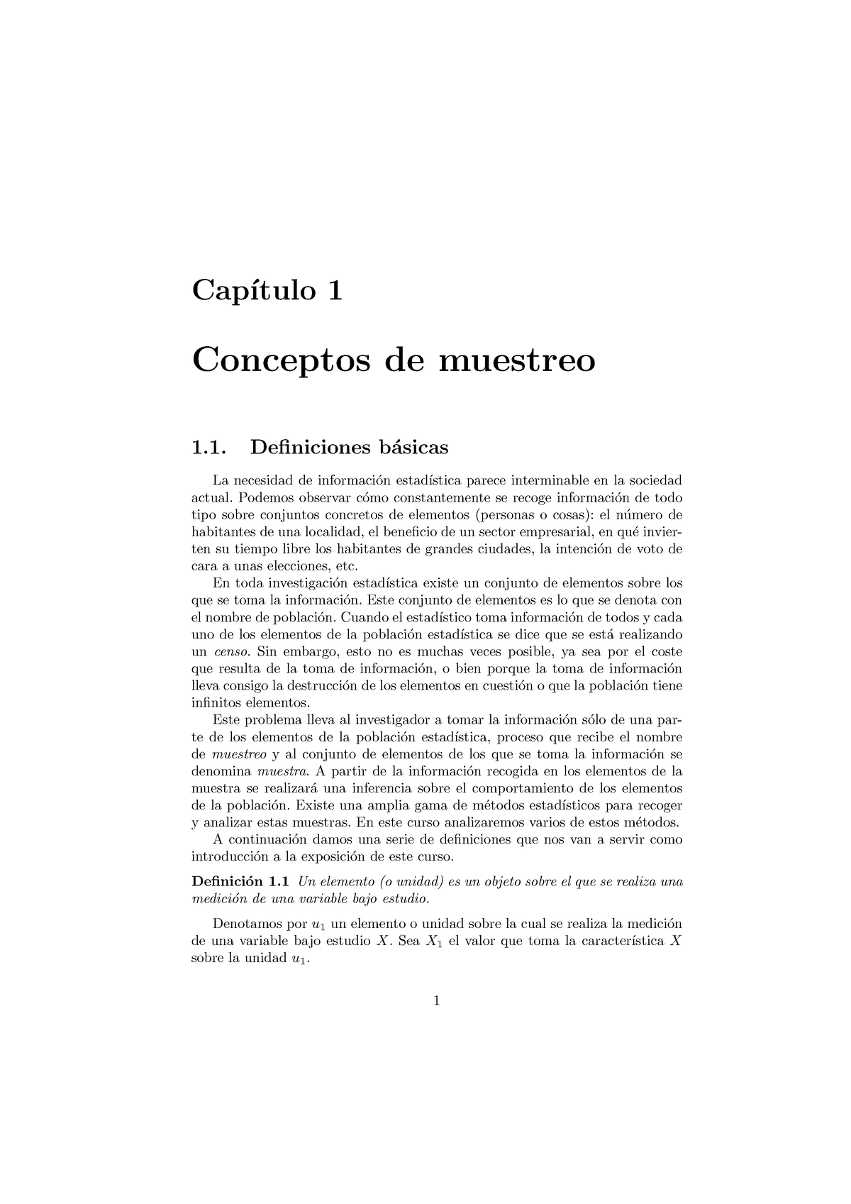 Conceptos De Muestreo - Sirve - Cap ́ıtulo 1 Conceptos De Muestreo 1 ...