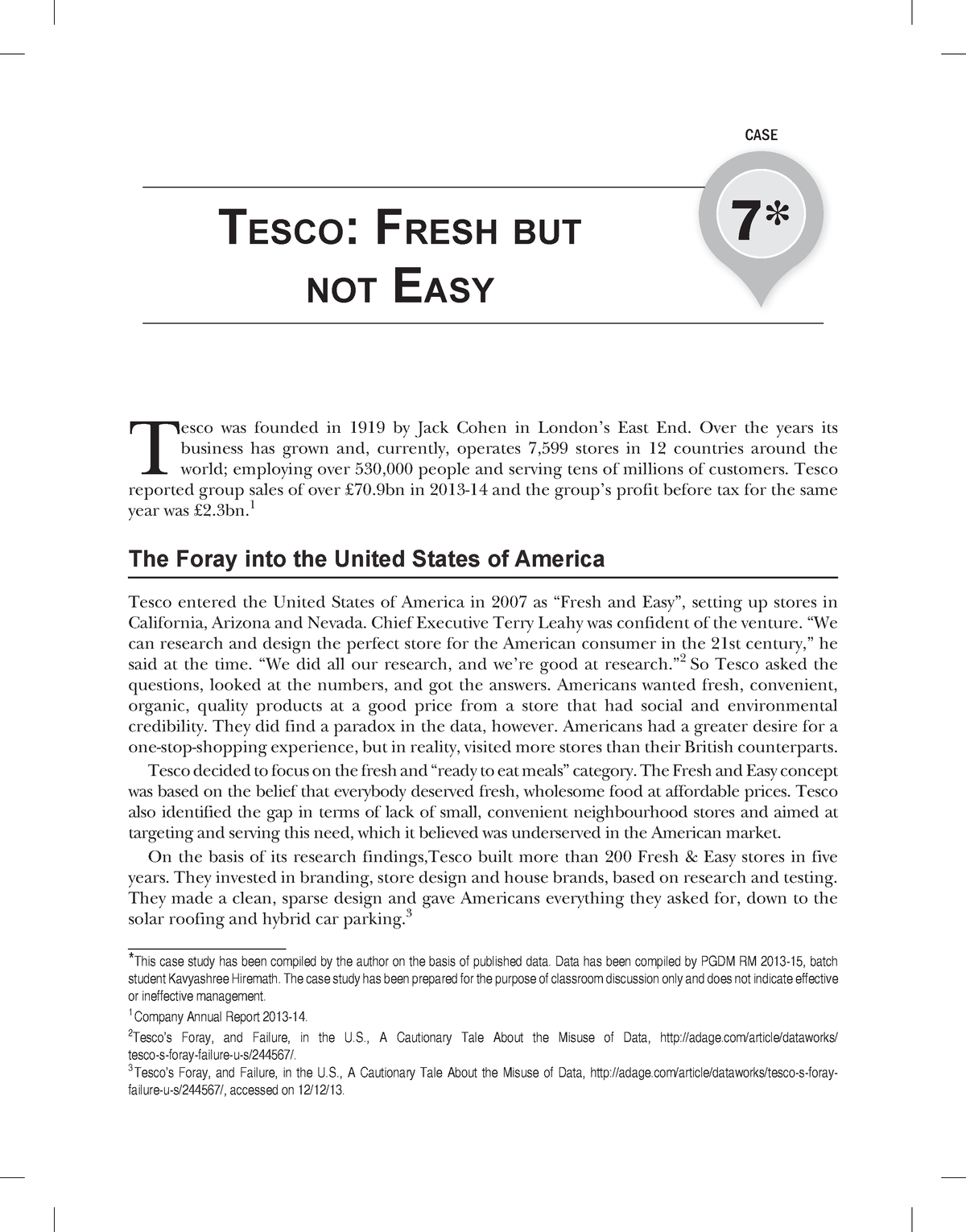 tesco motivation case study pdf