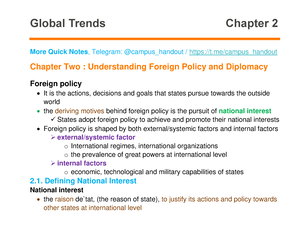 global trend assignment