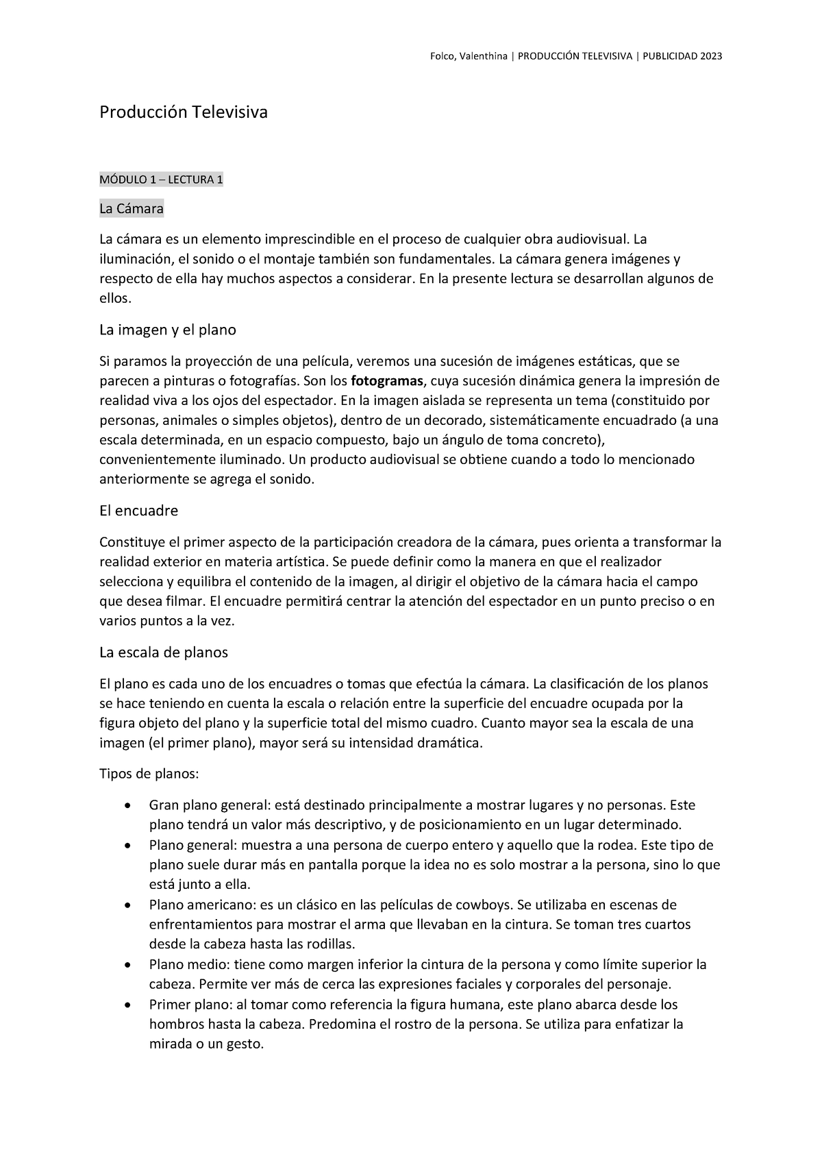 Producci N Televisiva Resumen Modulo Y Producci N Televisiva Mdulo