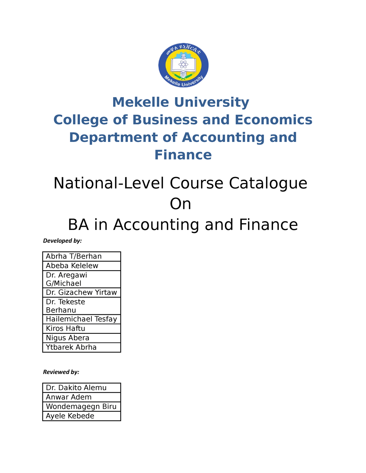 accounting thesis in mekelle university