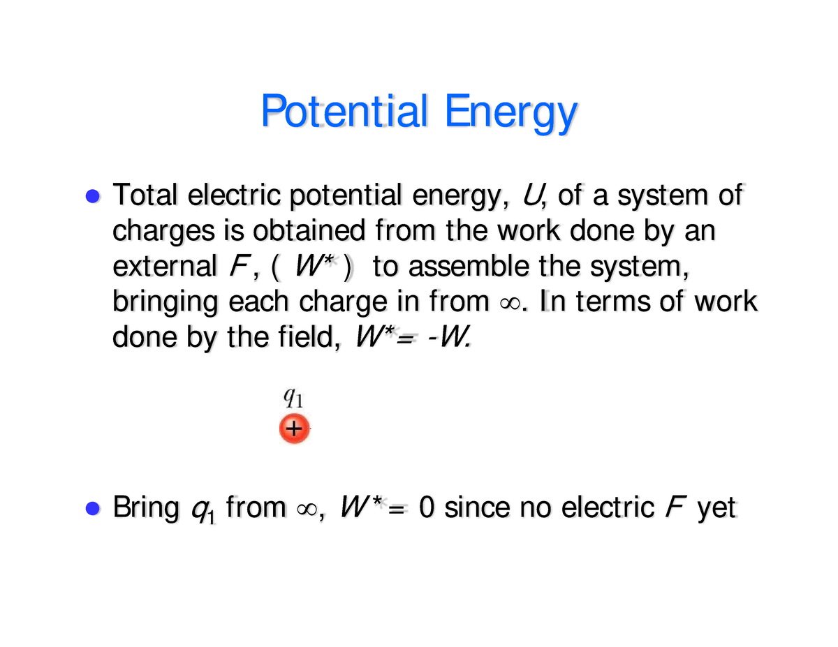 Potential energy - PHY1506 - Unisa - Studocu